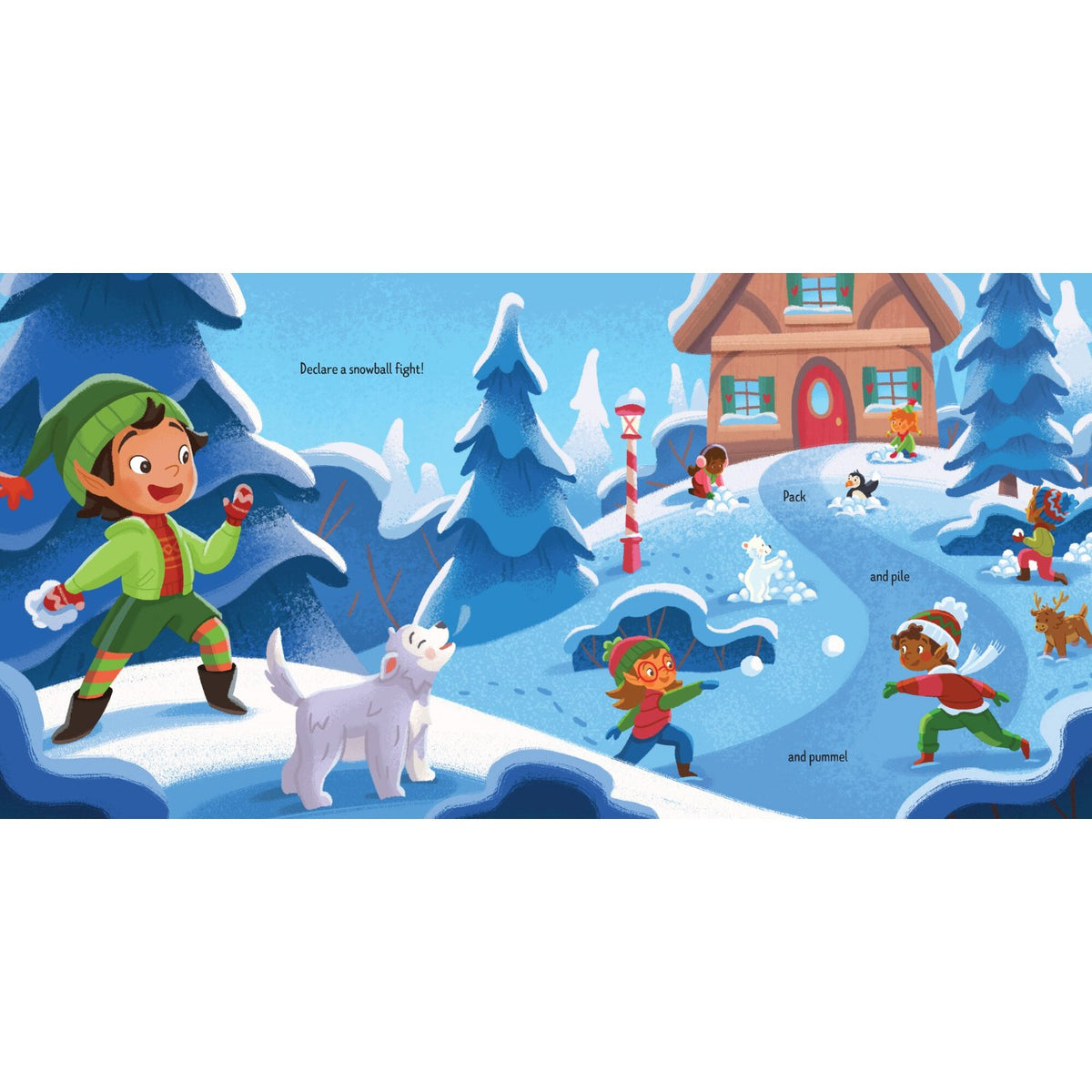 Sample pages (3) from 'Little Elf's To-Do List (A Magical Li…' by Helen Kemp Zax and Kiersten Eve Eagan - preschool hardcover