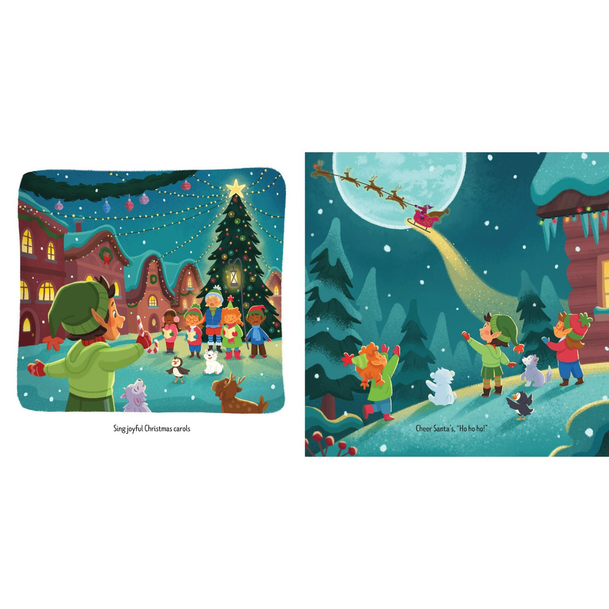 Sample pages (5) from 'Little Elf's To-Do List (A Magical Li…' by Helen Kemp Zax and Kiersten Eve Eagan - preschool hardcover