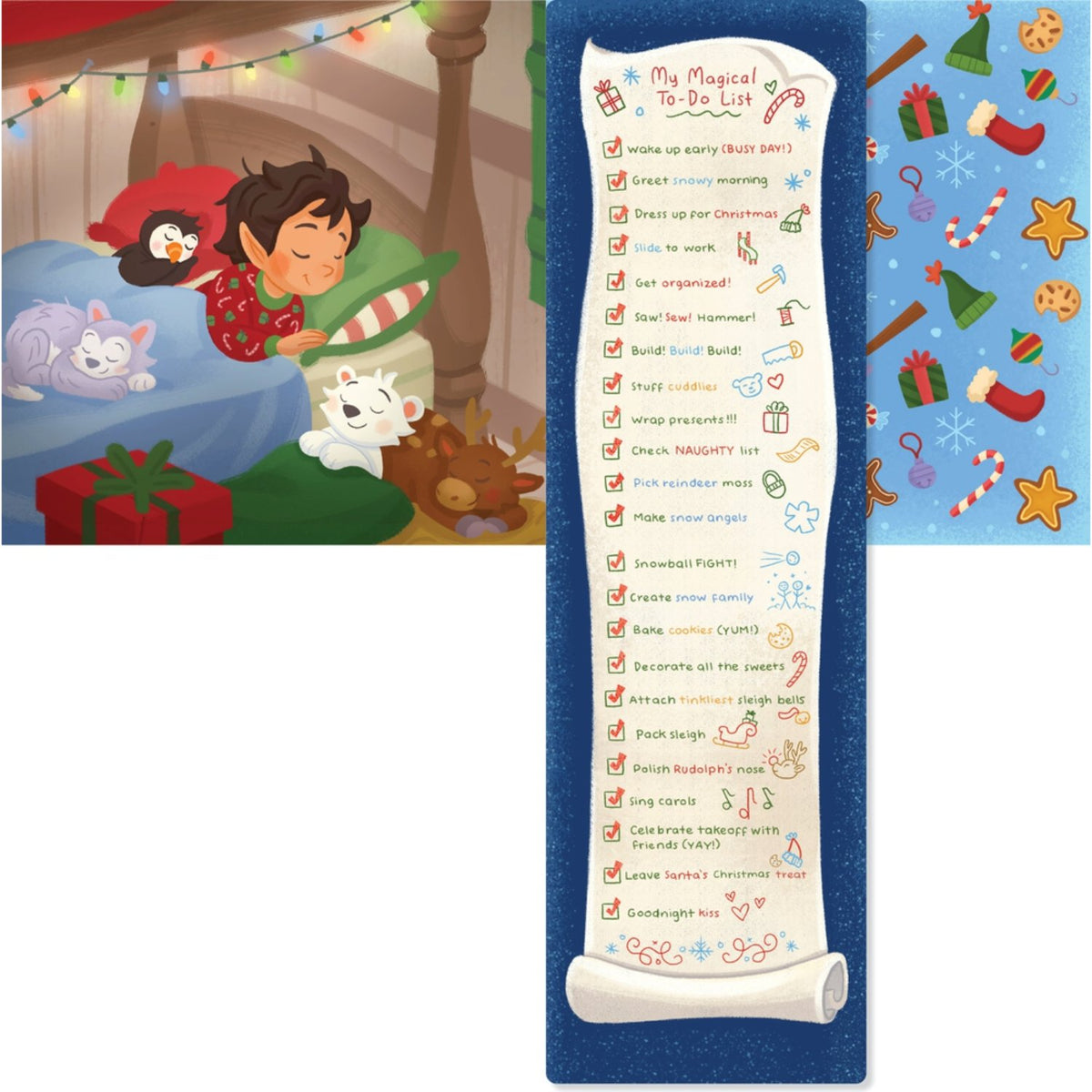 Sample pages (7) from 'Little Elf's To-Do List (A Magical Li…' by Helen Kemp Zax and Kiersten Eve Eagan - preschool hardcover