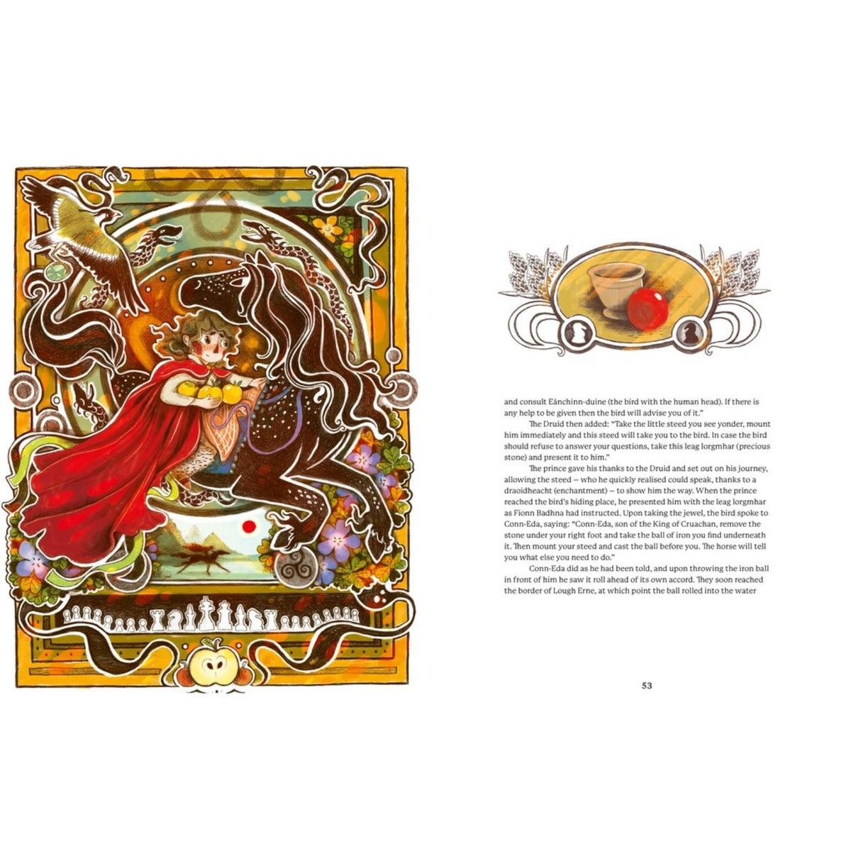 Sample pages (2) from 'British Library Book of Fairy Tales' by Freya Hartas - children's hardcover