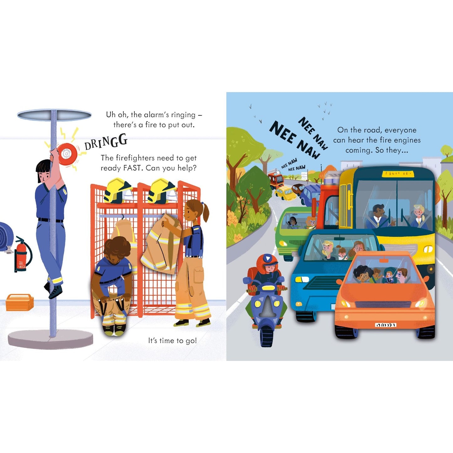 Peep Inside how a Fire Engine works | Children's Board Book on Things That Go