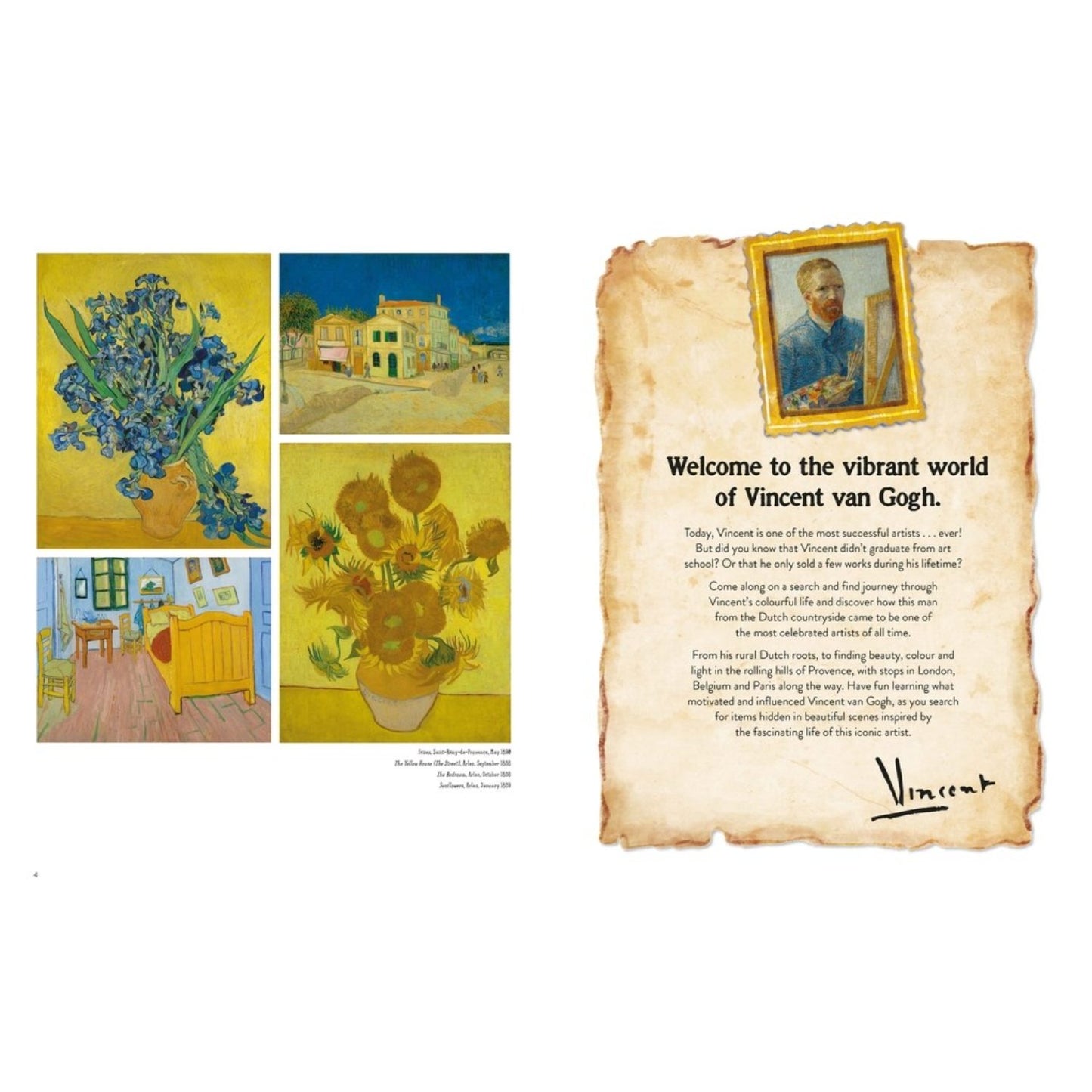 Find Vincent van Gogh - A Spotting Book | Hardcover | Children's Book on Art & Music