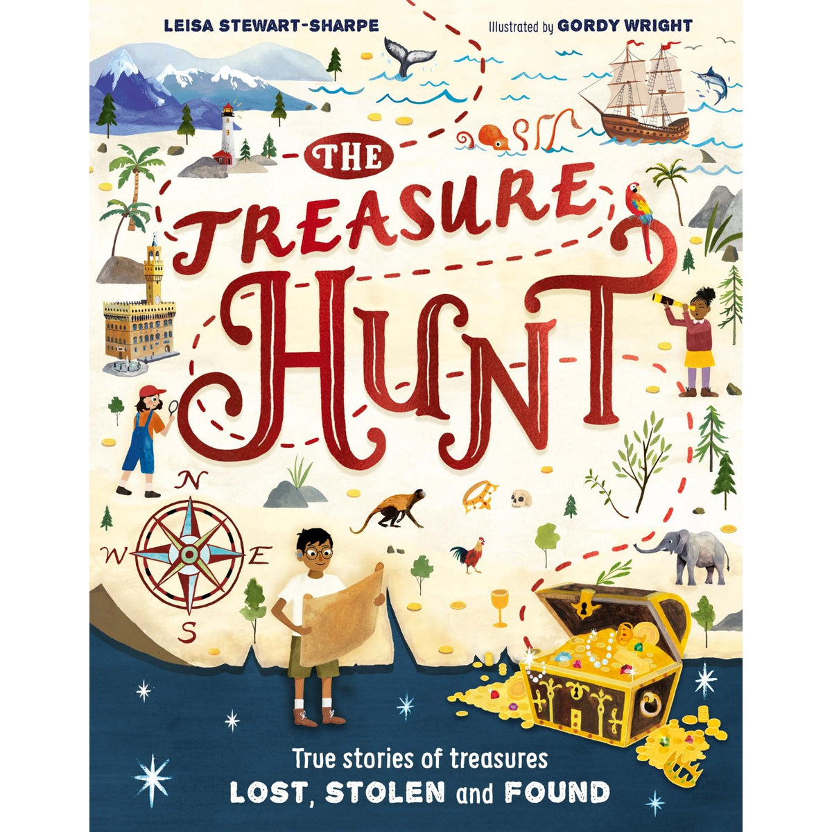 Children's paperback cover: 'Treasure Hunt' by Leisa Stewart-Sharpe and Gordy Wright