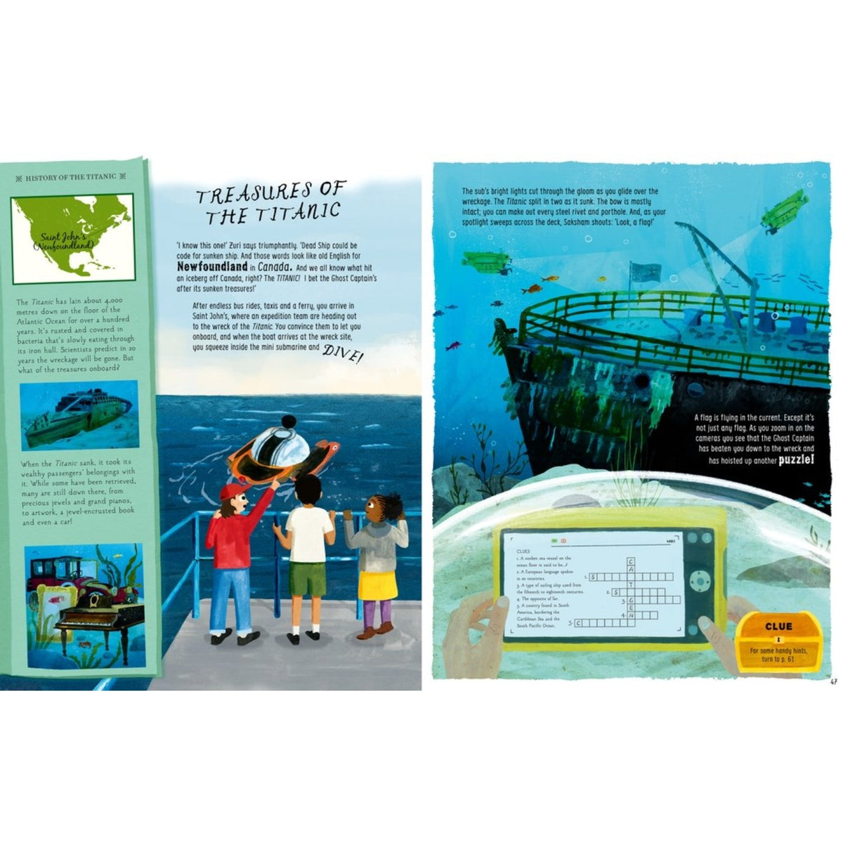 Sample pages (3) from 'Treasure Hunt' by Leisa Stewart-Sharpe and Gordy Wright - children's paperback