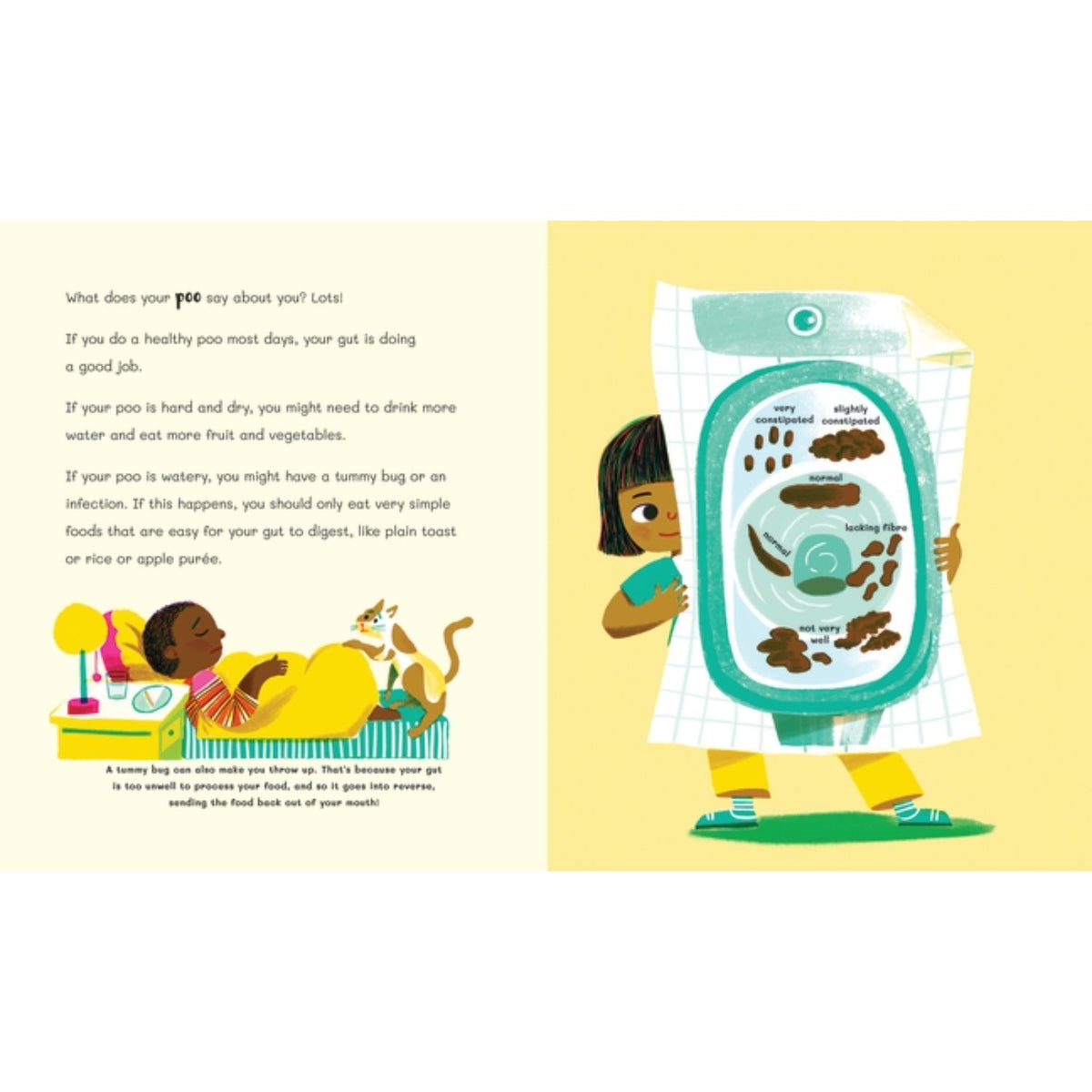 Sample pages (4) from 'Dr Roopa's Body Books: The Glorious Gut' by Roopa Farooki and Viola Wang - preschool paperback