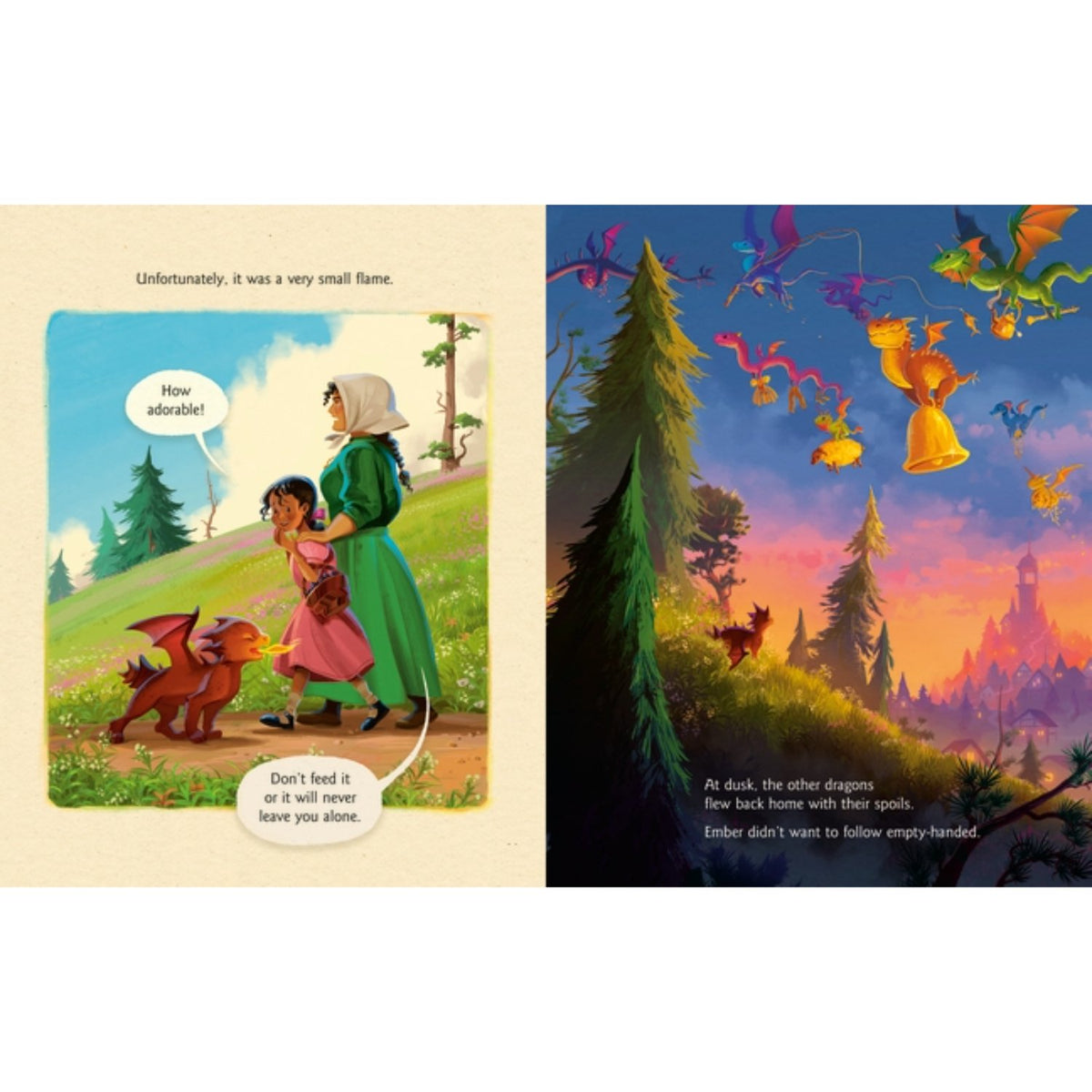 Sample pages (2) from 'Bakery Dragon' by Devin Elle Kurtz - preschool paperback