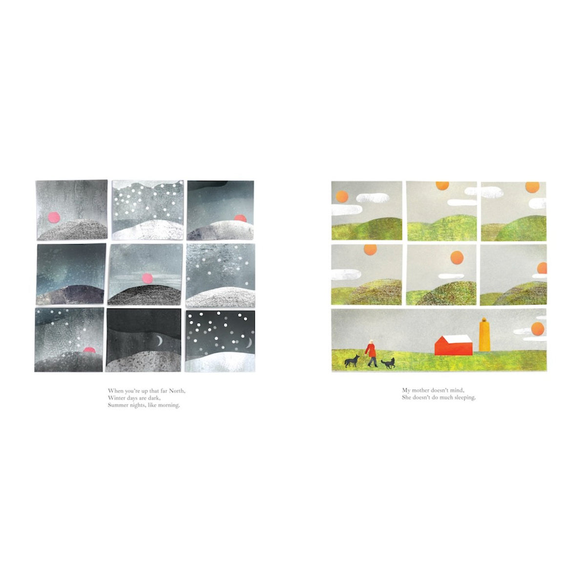 Sample pages (3) from 'Weather Keeper' by Nelly Buchet and Elizabeth Haidle - preschool hardcover