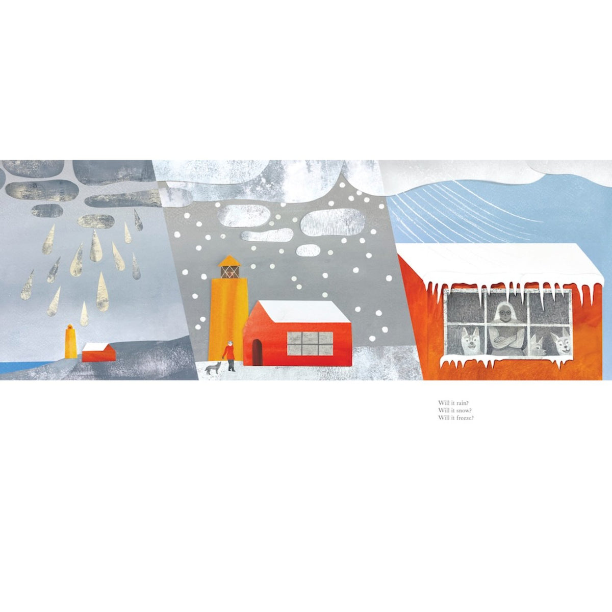 Sample pages (5) from 'Weather Keeper' by Nelly Buchet and Elizabeth Haidle - preschool hardcover