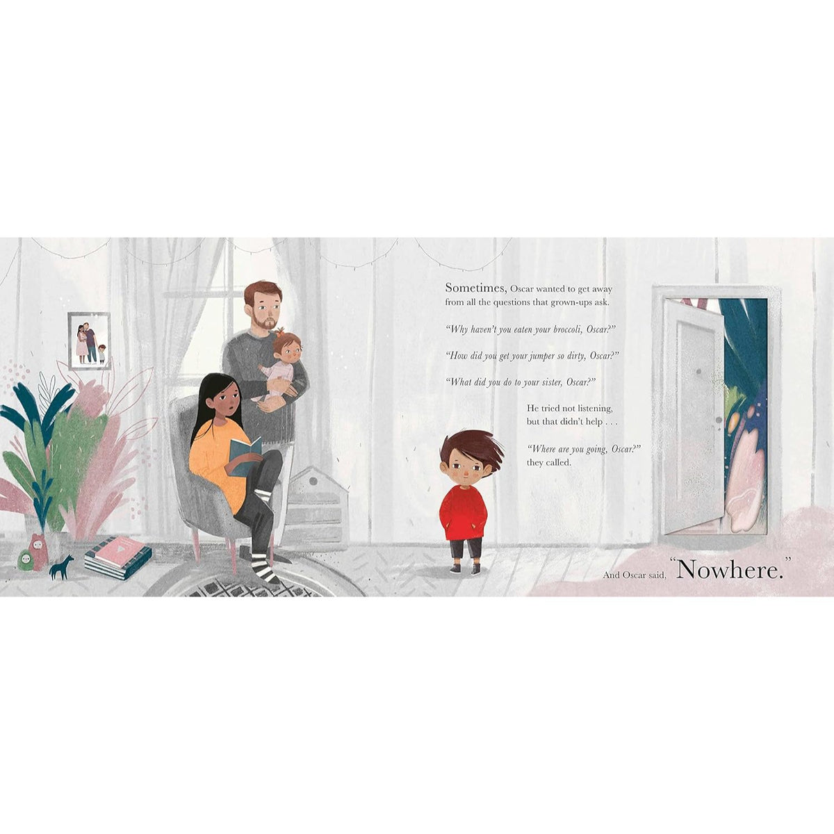 Sample pages (4) from 'Somewhere' by Jeanne Willis and Anastasia Suvorova - preschool paperback