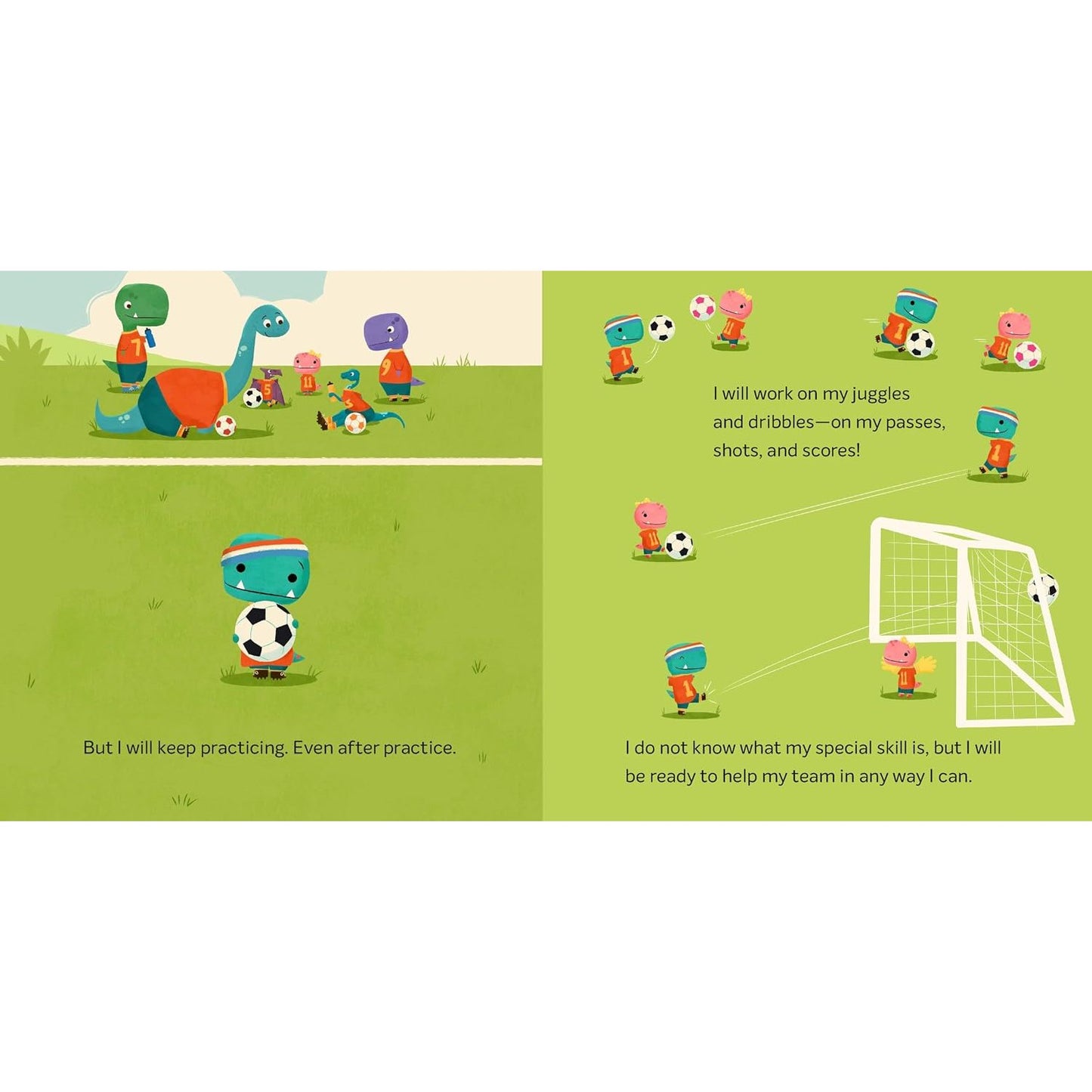 Tiny T. Rex Tries Soccer - Includes Stickers Inside! | Hardcover | Children's Story Book