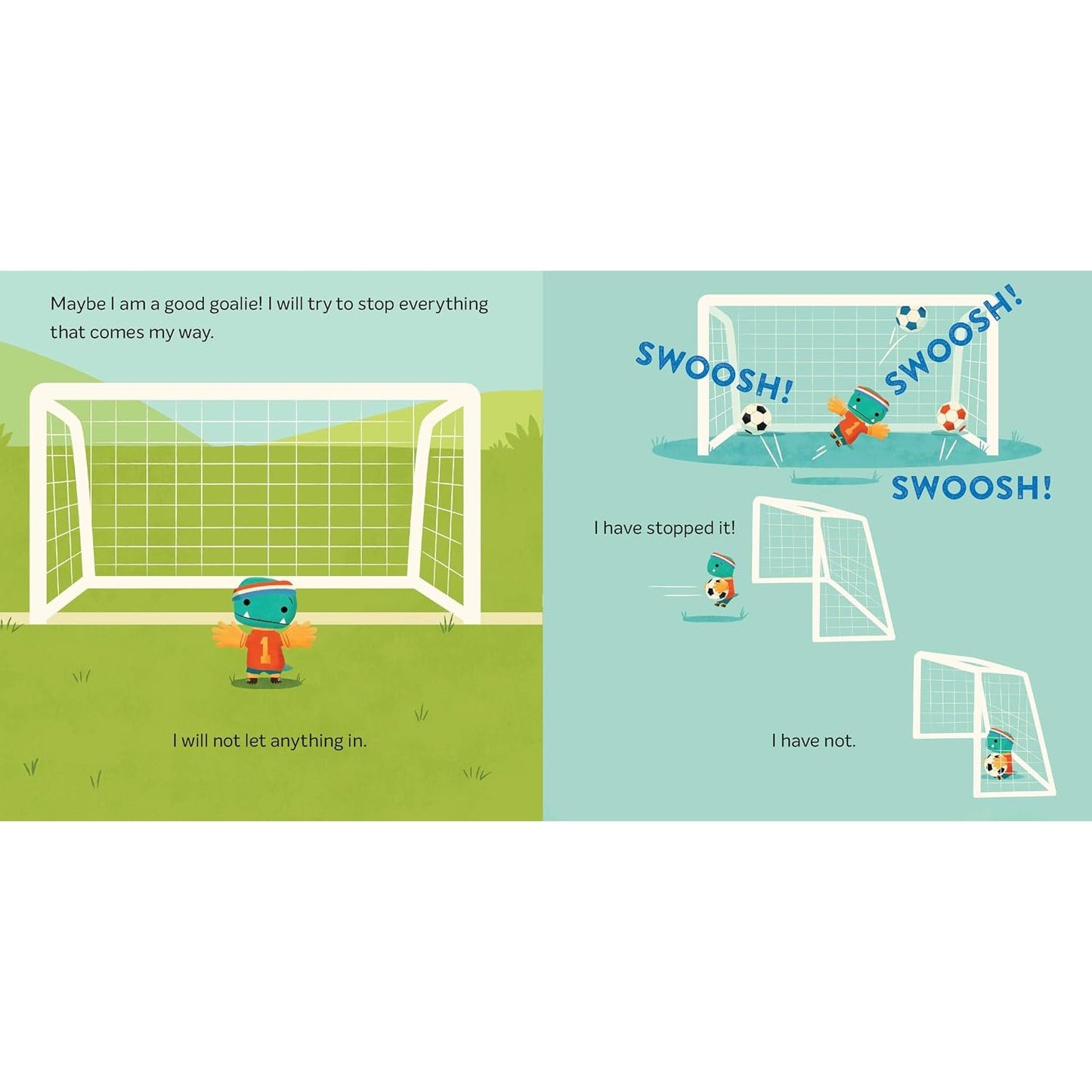 Tiny T. Rex Tries Soccer - Includes Stickers Inside! | Hardcover | Children's Story Book