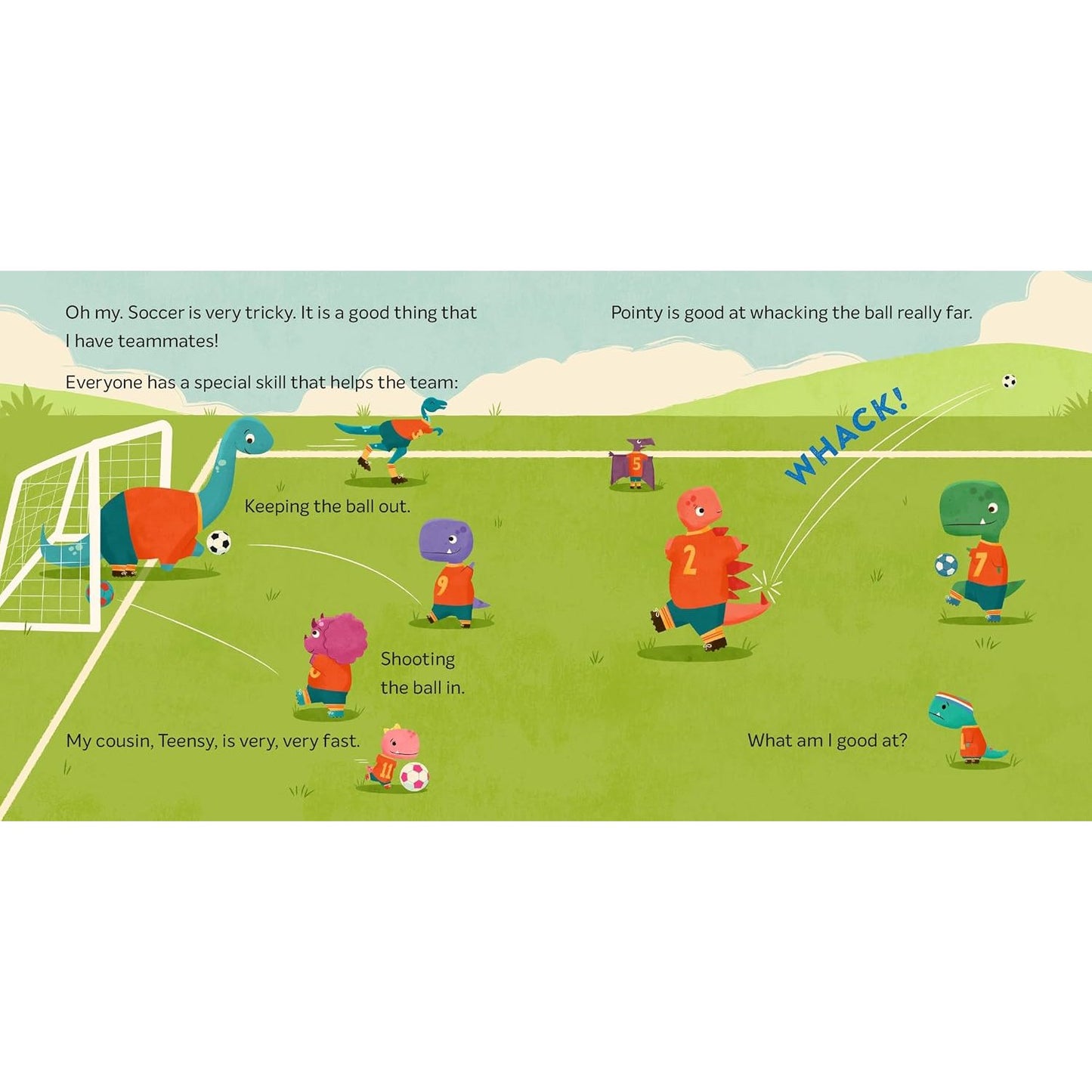 Tiny T. Rex Tries Soccer - Includes Stickers Inside! | Hardcover | Children's Story Book