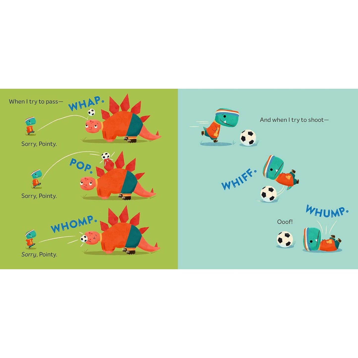 Tiny T. Rex Tries Soccer - Includes Stickers Inside! | Hardcover | Children's Story Book