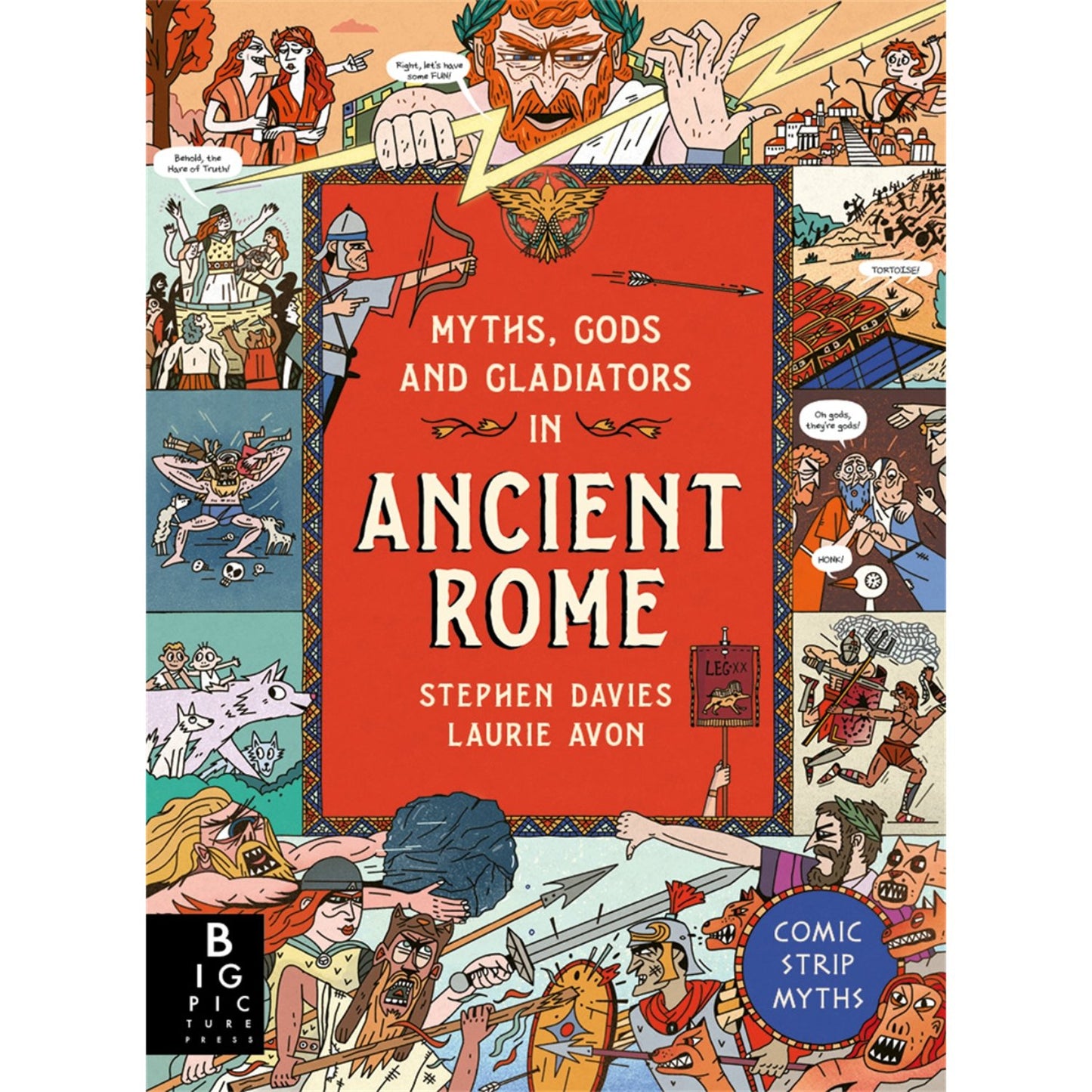 Comic Strip Myths: Myths, Gods and Gladiators in Ancient Rome | Hardcover | Children's Book on History