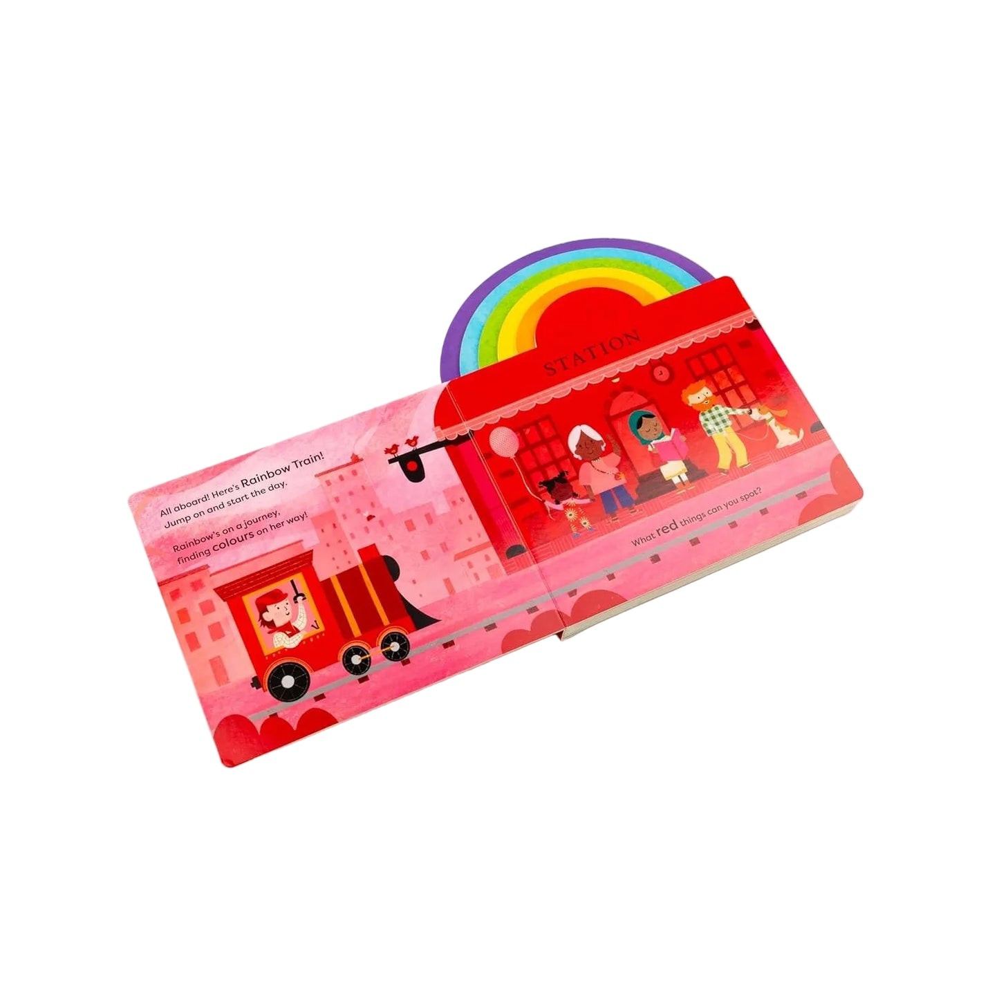 Rainbow Train | Board Book | Children's Early Learning Book