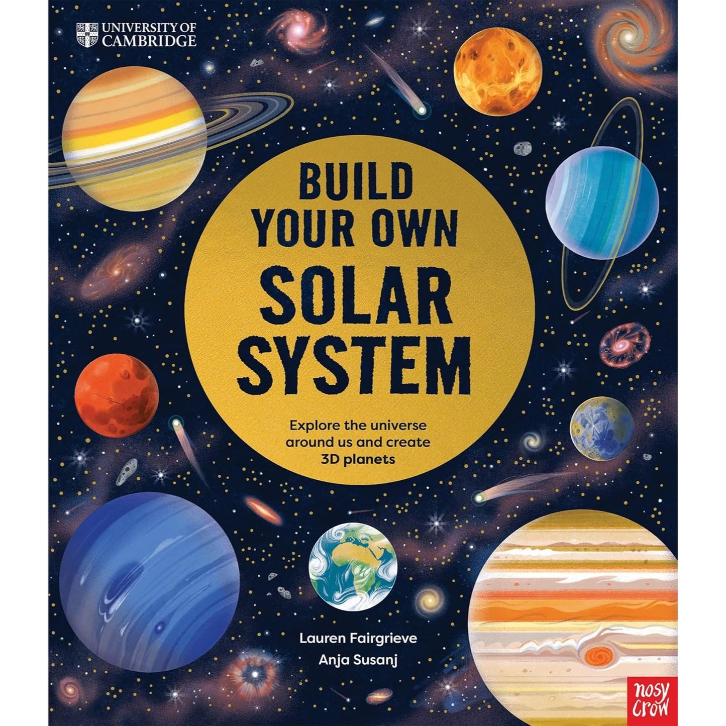 Book cover of 'Build Your Own Solar System' with space-themed design and planets.