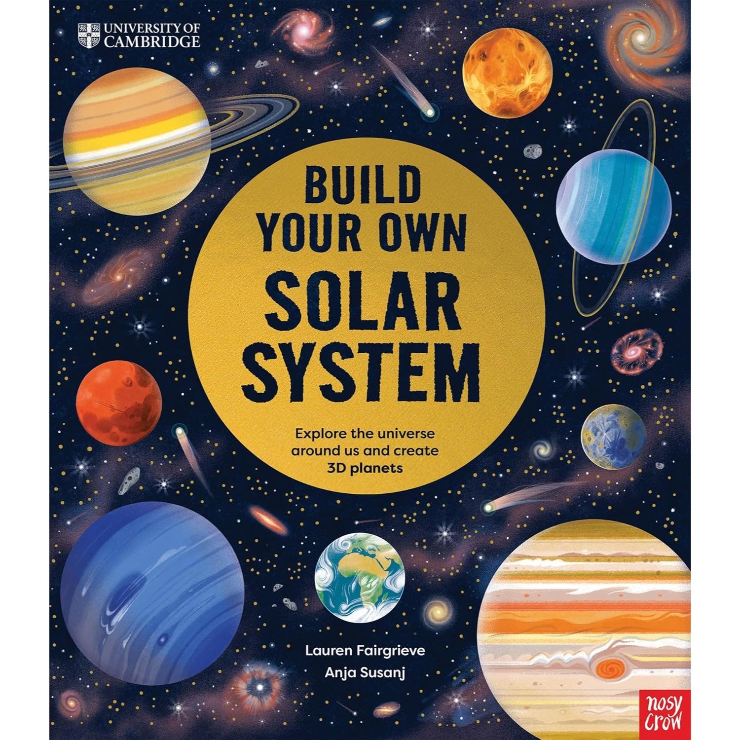 Book cover of 'Build Your Own Solar System' with space-themed design and planets.