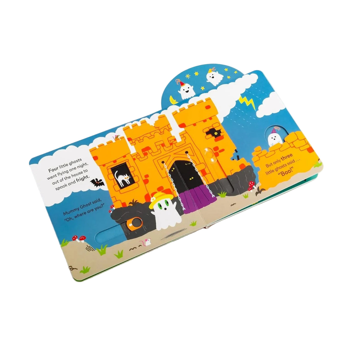 Sample pages (3) from 'Five Little Ghosts' by Alex Barrow - toddler board book