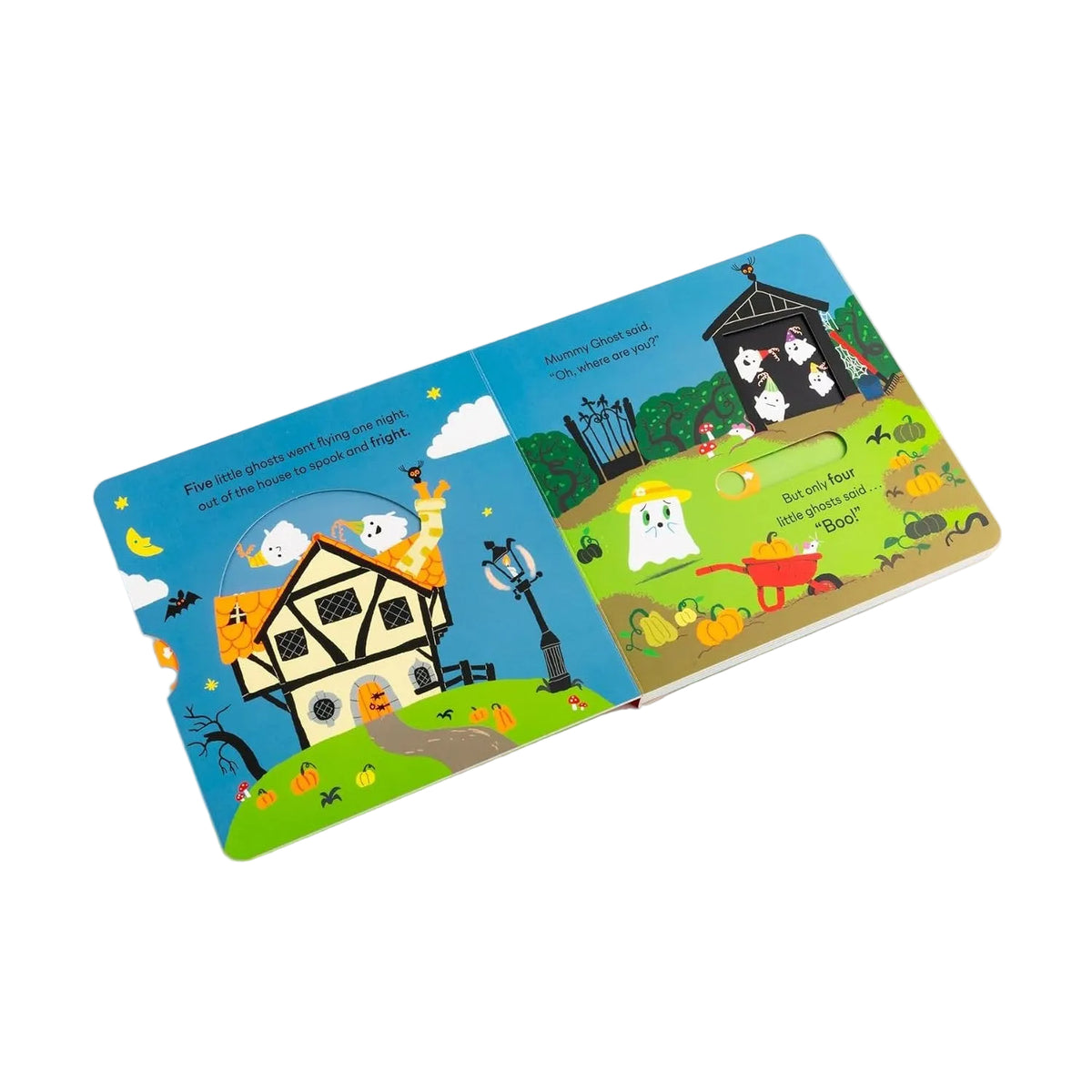 Sample pages (5) from 'Five Little Ghosts' by Alex Barrow - toddler board book