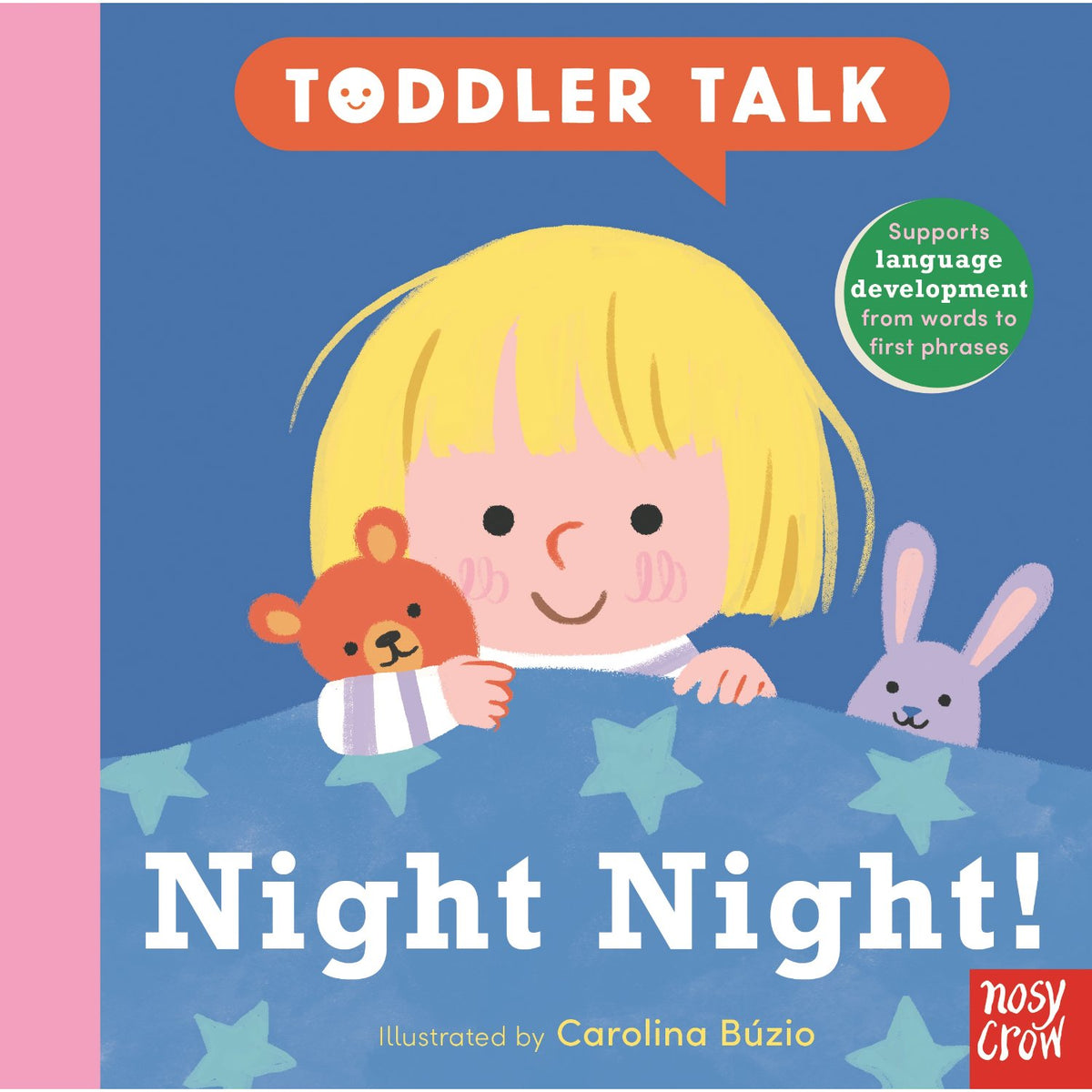 Toddler board book cover: 'Toddler Talk: Night Night!' by Carolina Búzio