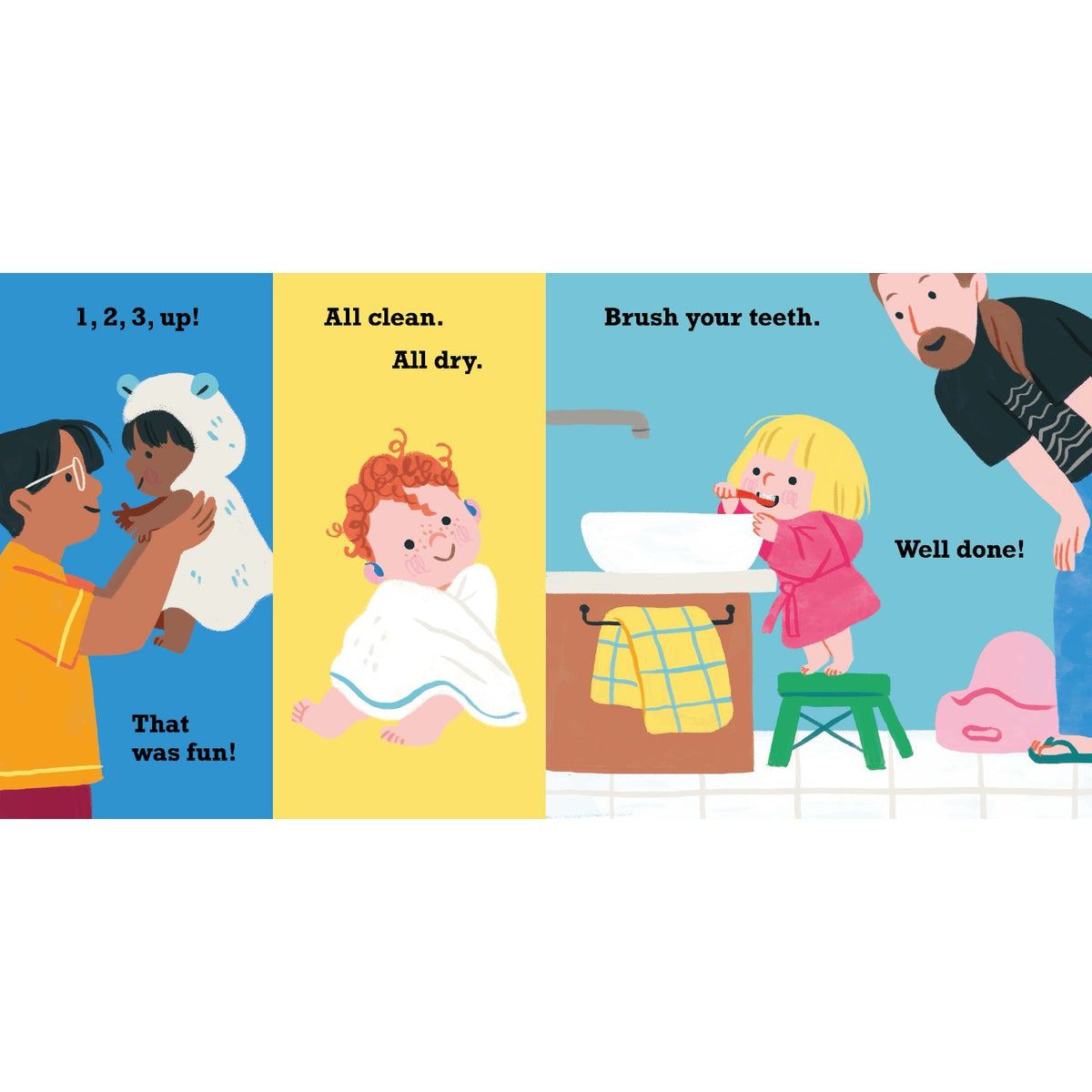 Sample pages (2) from 'Toddler Talk: Night Night!' by Carolina Búzio - toddler board book
