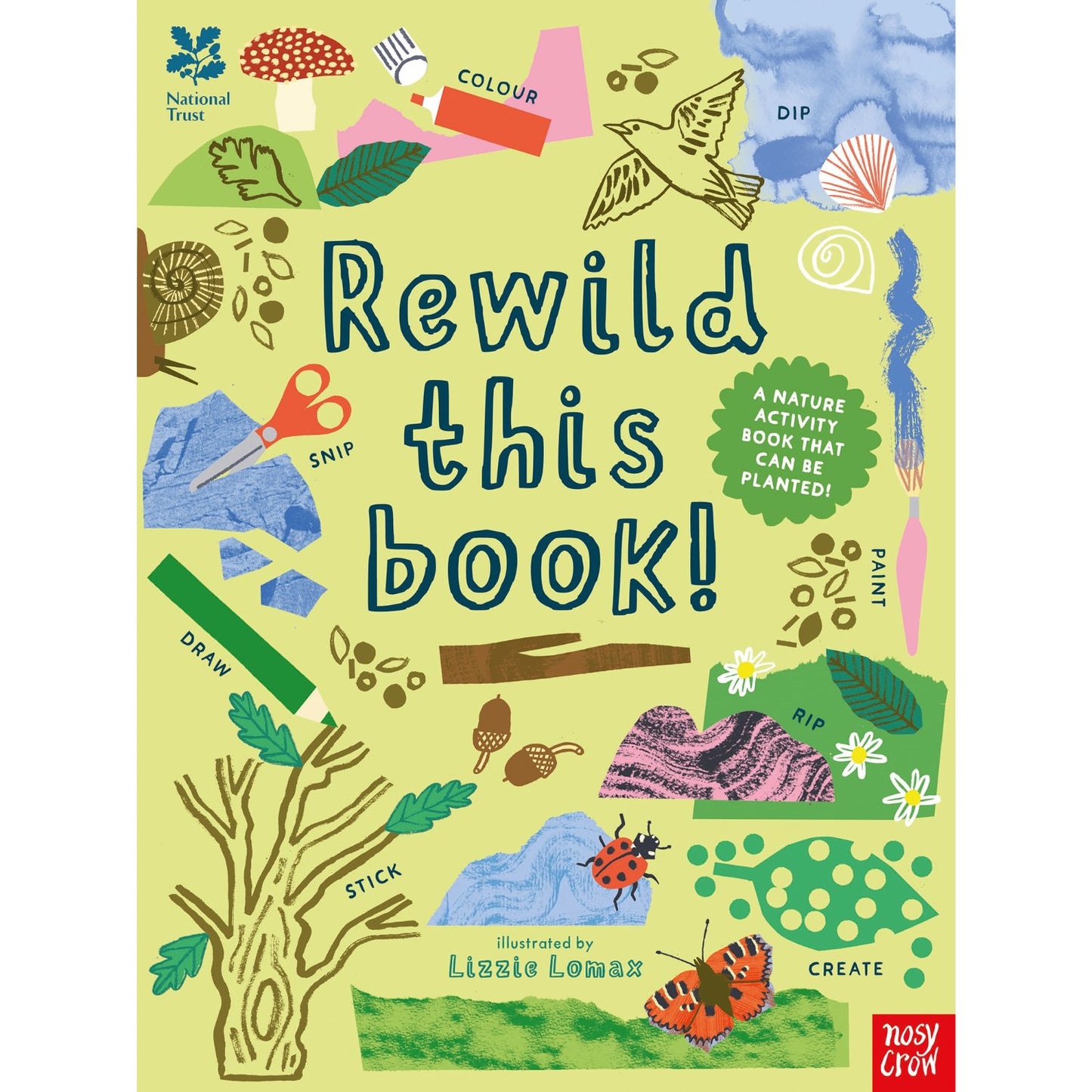 National Trust: Rewild This Book - A nature activity book that can be planted! | Paperback | Children's Book on Nature