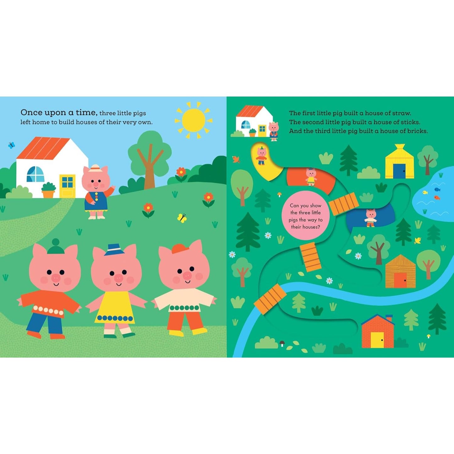 Fairy Trails: The Three Little Pigs | Board Book | Children's Book on Fairy Tales & Folklore