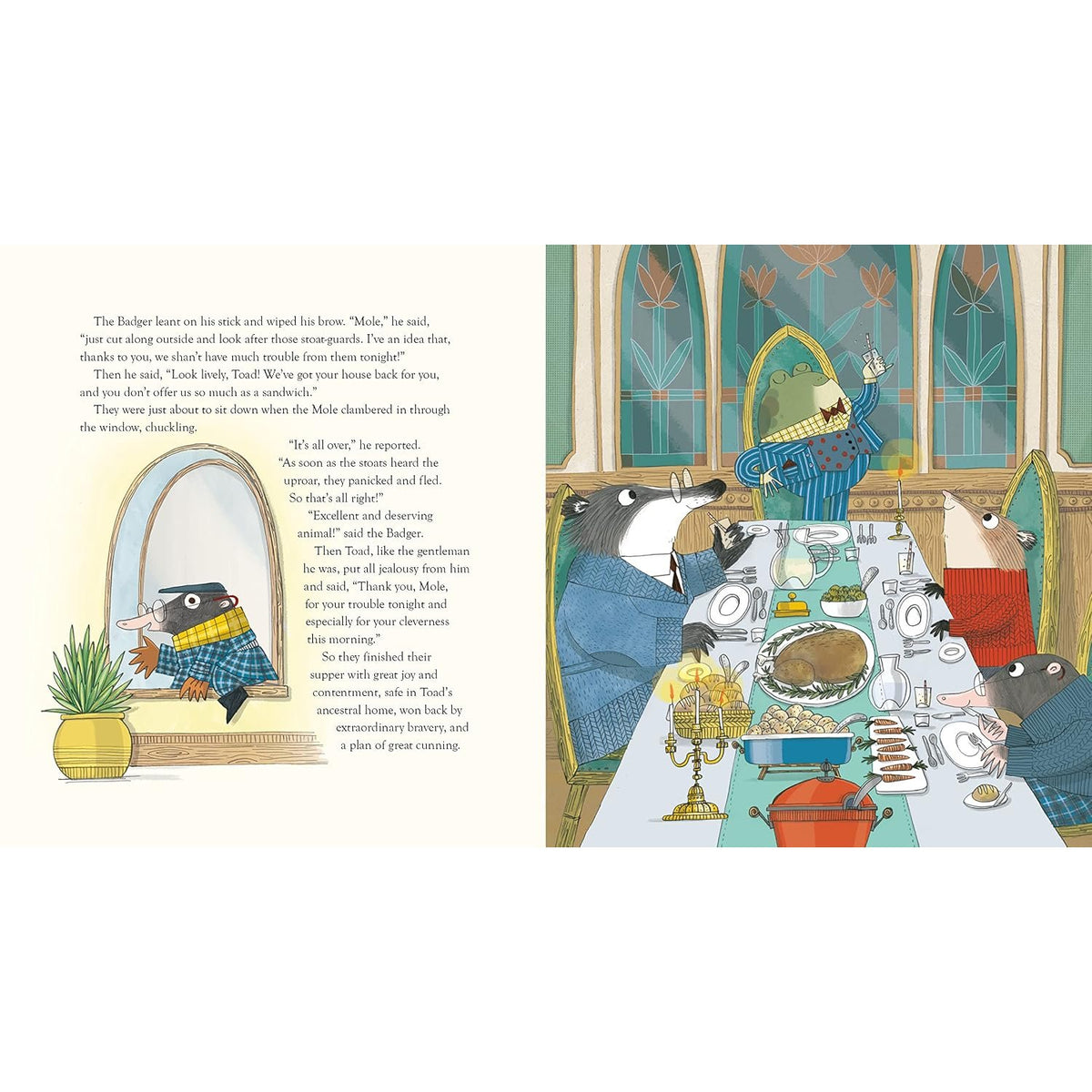 Sample pages (2) from 'Wind in the Willows' by Kate Hindley and Lou Peacock - preschool paperback
