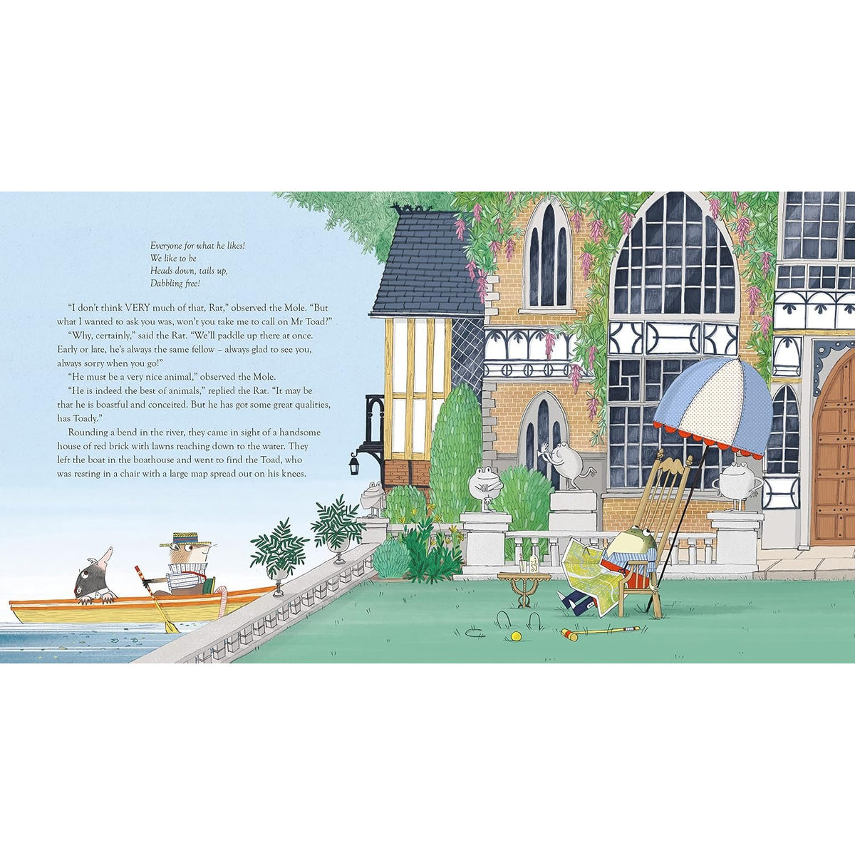 Sample pages (3) from 'Wind in the Willows' by Kate Hindley and Lou Peacock - preschool paperback