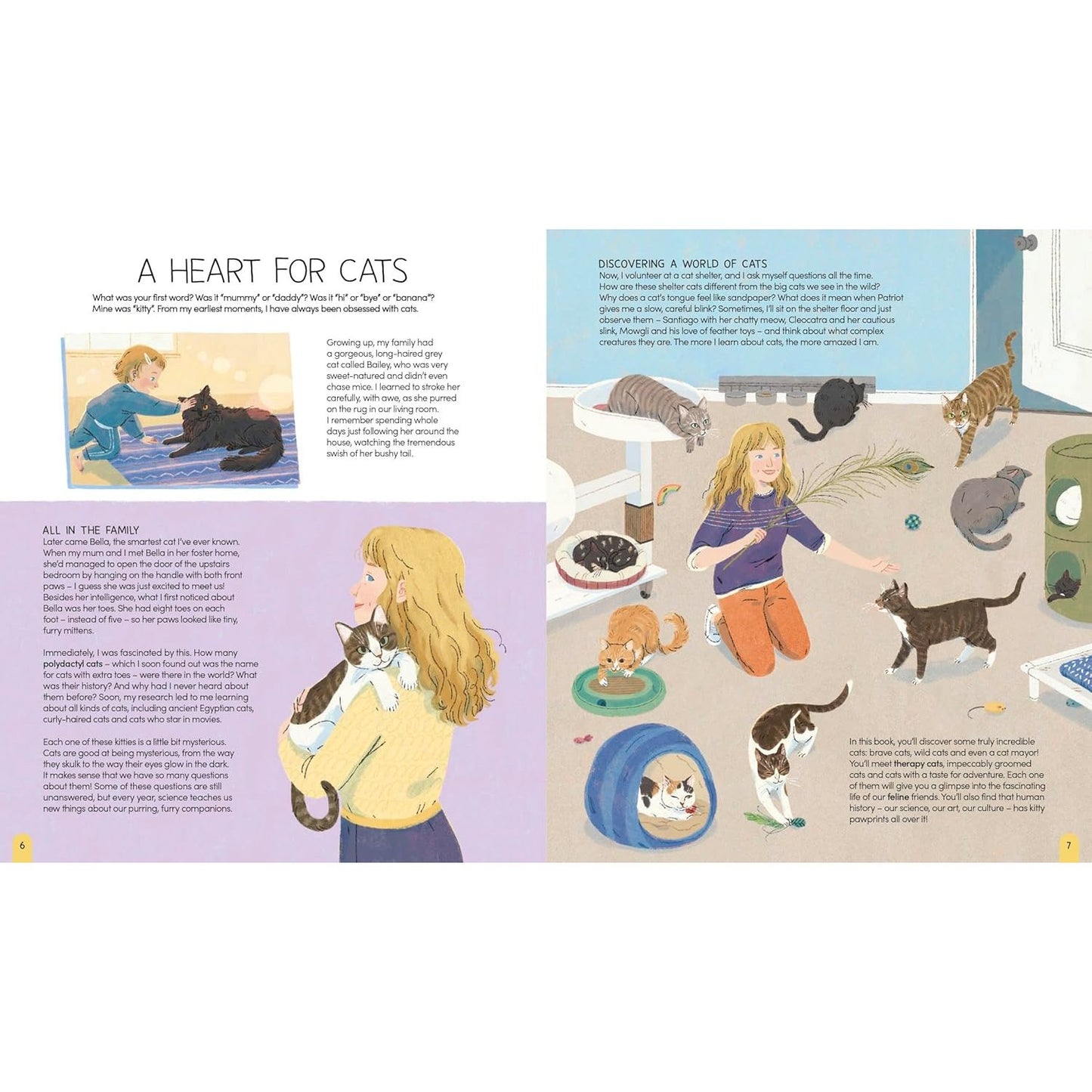 World of Cats - Facts & Real-Life Stories for Cat Lovers | Hardcover | Children's Book on Animals