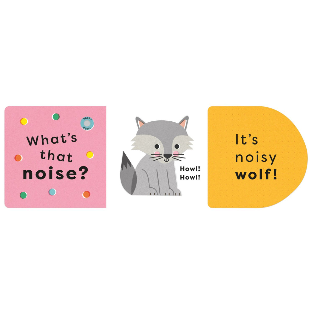 Sample pages (5) from 'What's That Noise? Hoot!' by Pui Lee - children's board book