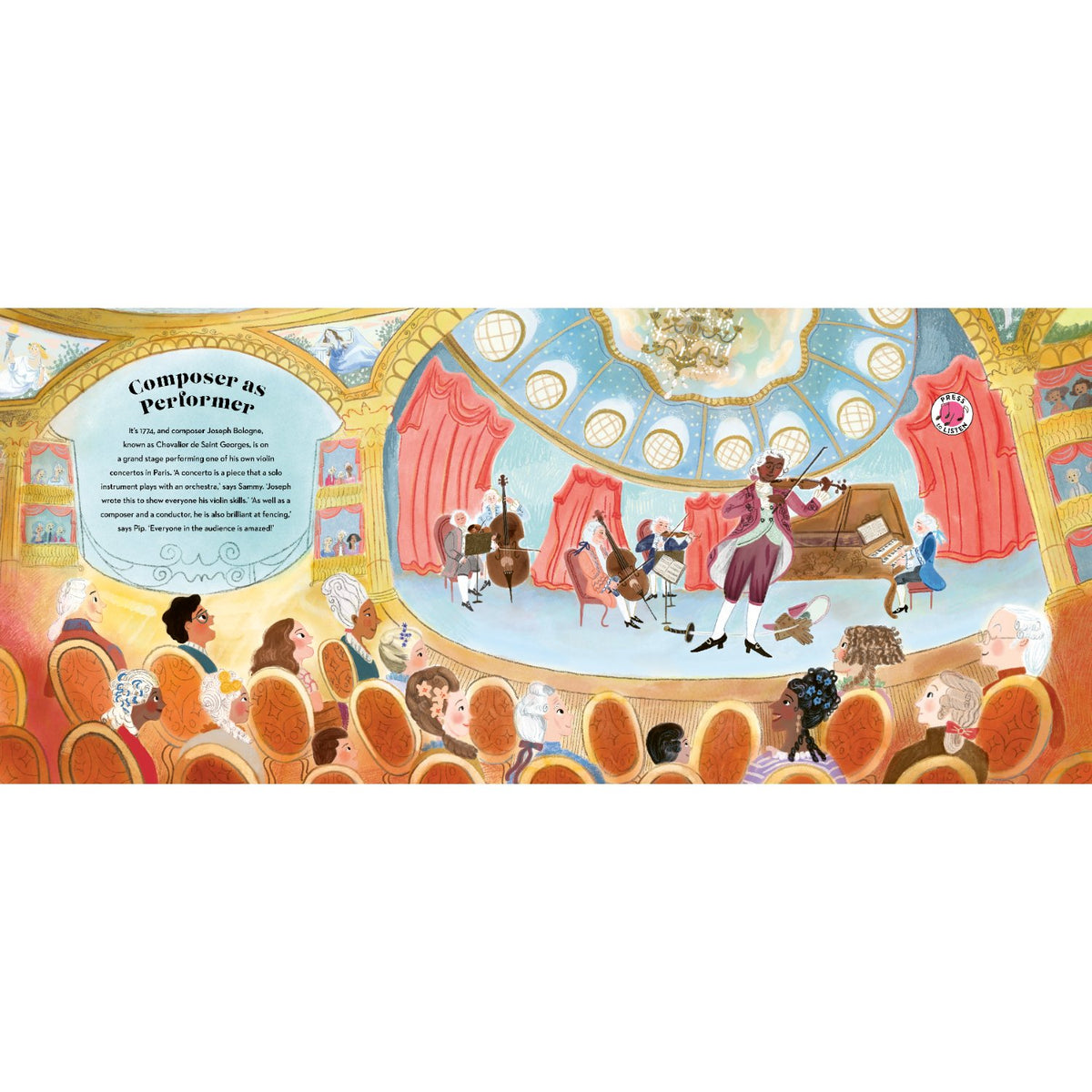 Sample pages (2) from 'Listen to the Music: The Composers' by Mary Richards and Skylar White - preschool novelty book