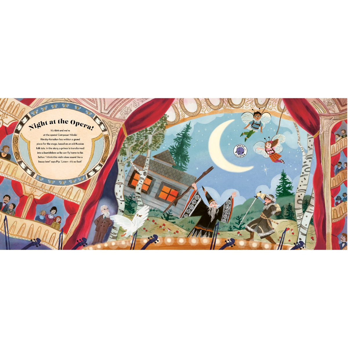 Sample pages (5) from 'Listen to the Music: The Composers' by Mary Richards and Skylar White - preschool novelty book