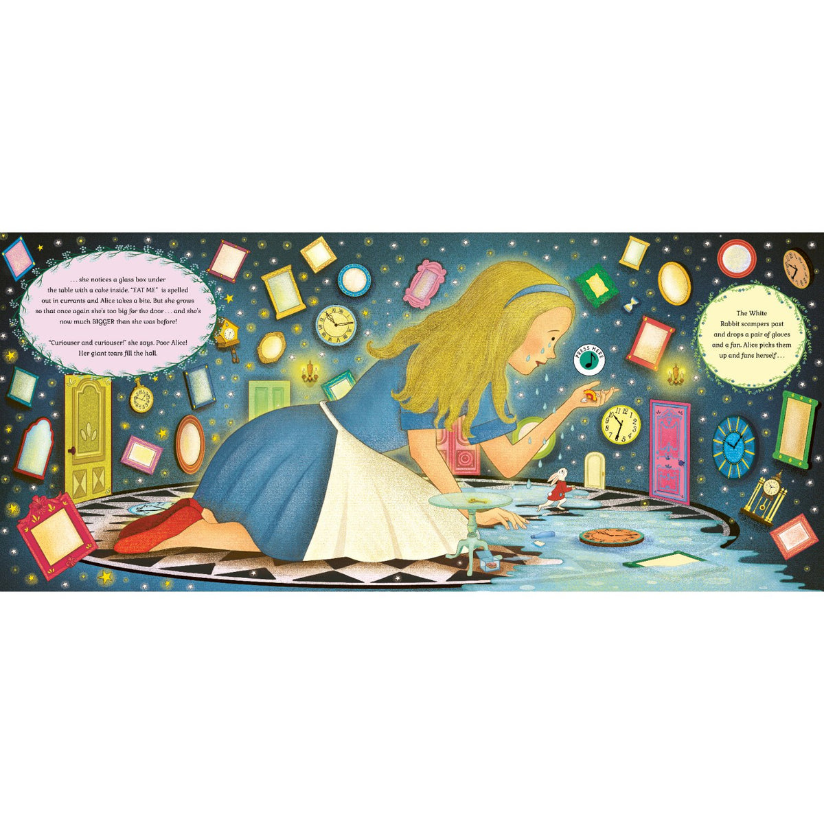 Sample pages (3) from 'Story Orchestra: Alice's Adventures in Wonderland' by Jessica Courtney-Tickle - preschool novelty book