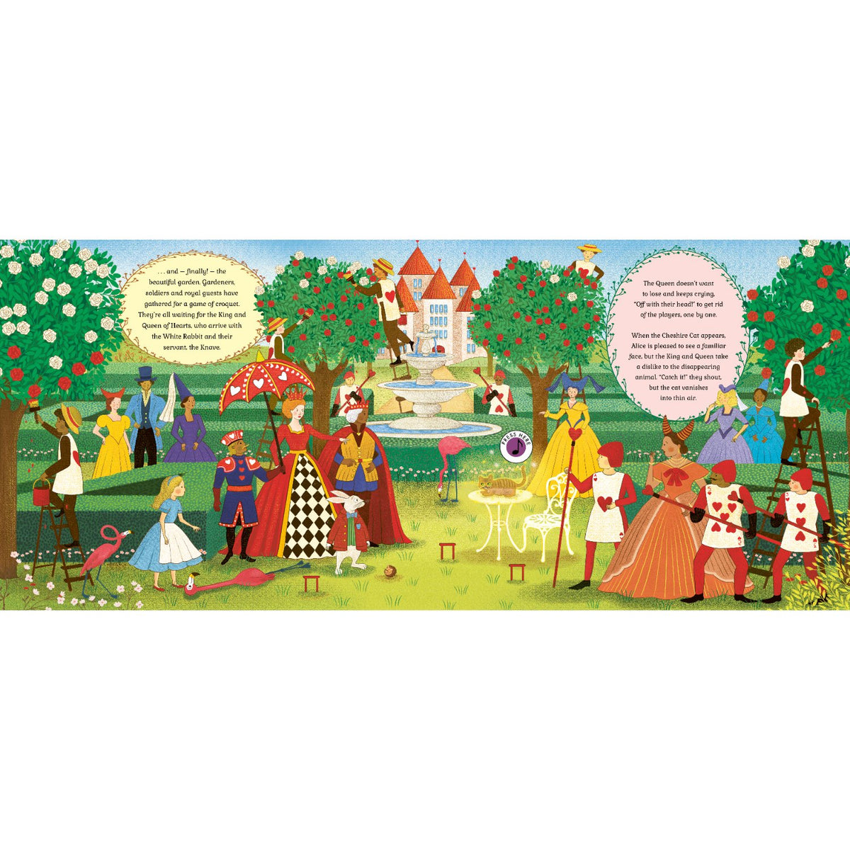 Sample pages (6) from 'Story Orchestra: Alice's Adventures in Wonderland' by Jessica Courtney-Tickle - preschool novelty book