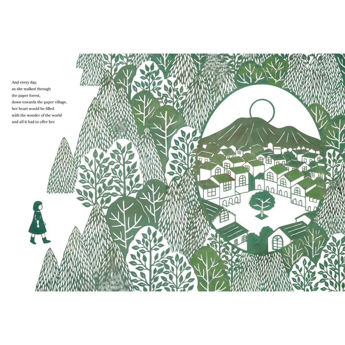 Sample pages (2) from 'Paper Girl' by Caryl Lewis and Kanako Abe - preschool hardcover
