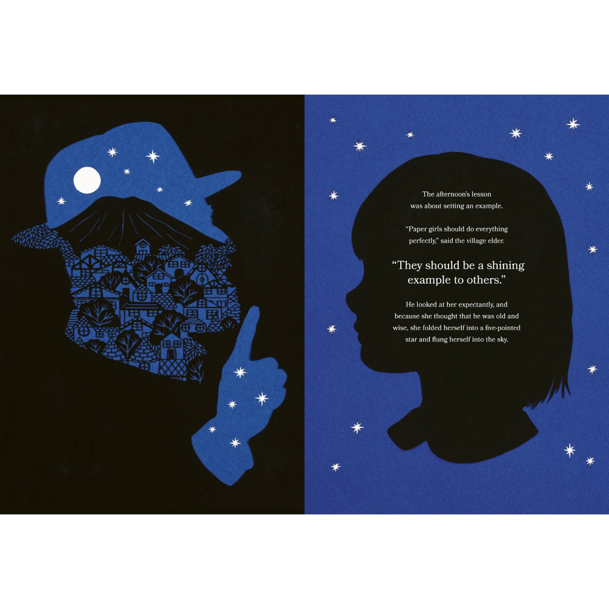 Sample pages (3) from 'Paper Girl' by Caryl Lewis and Kanako Abe - preschool hardcover