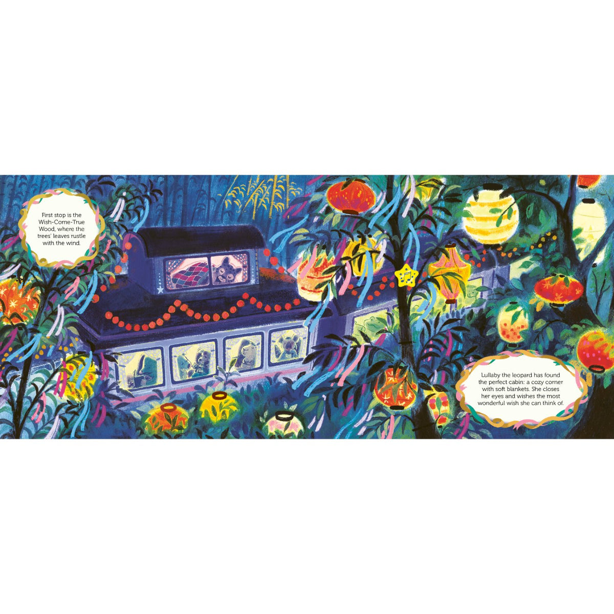 Sample pages (3) from 'Sleepy Soundbook: The Magic Bedtime Train Ride' by Lauren Degraaf - preschool hardcover