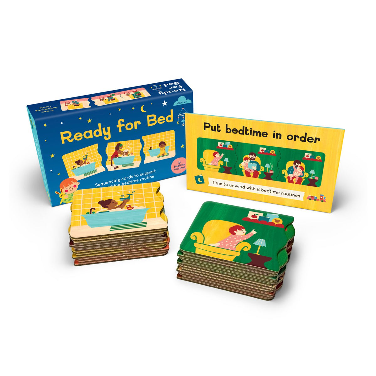 Sample pages (6) from 'Ready for Bed' by Carole Aufranc - toddler cards