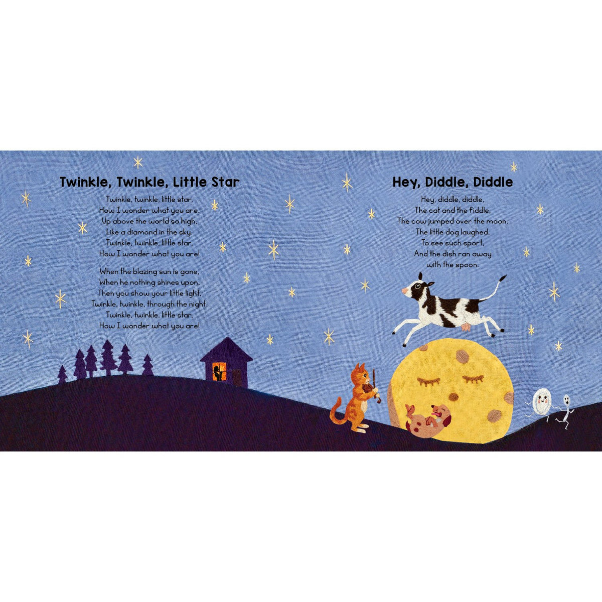 Sample pages (2) from 'Nursery Rhymes for Your Baby' by Chloe Giordano and Rachel Williams - toddler board book