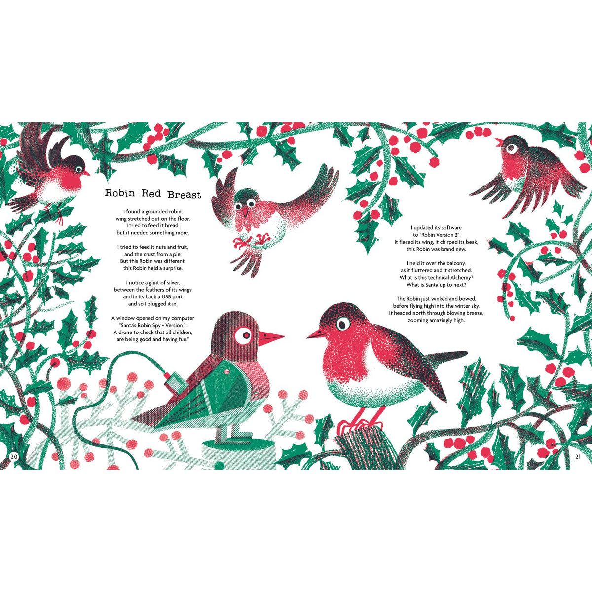 Sample pages (3) from 'Christmas Full of Poetry' by Joseph  Coelho, Viola Wang and others - preschool hardcover