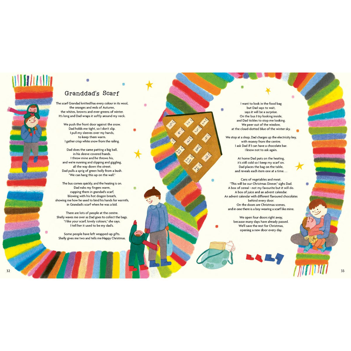 Sample pages (5) from 'Christmas Full of Poetry' by Joseph  Coelho, Viola Wang and others - preschool hardcover