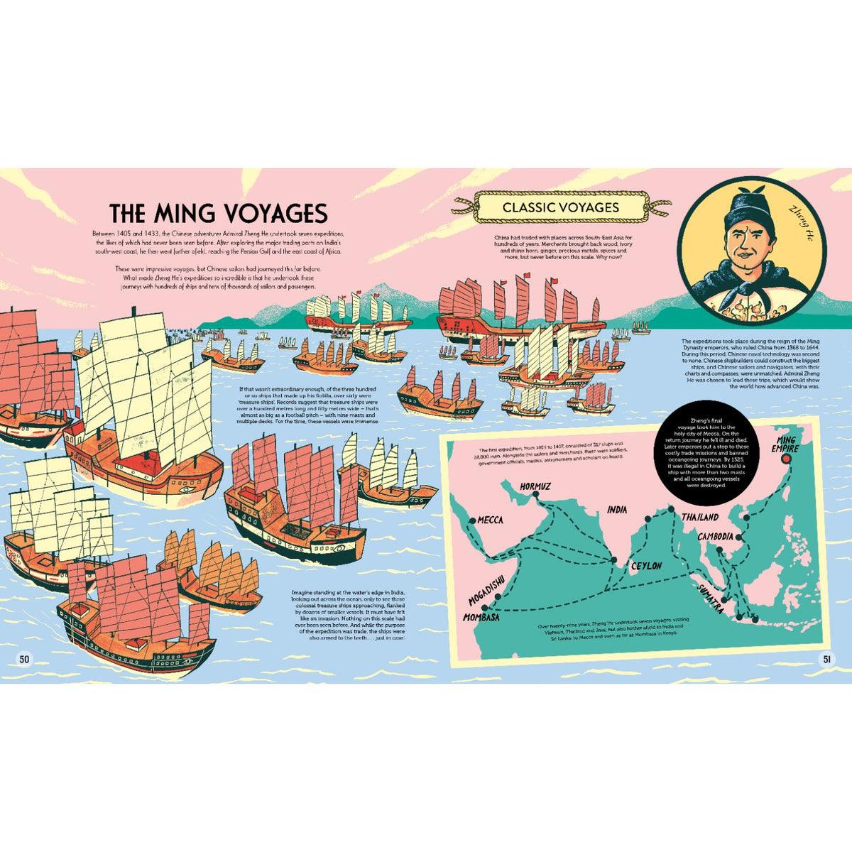 Sample pages (5) from 'On Board' by Tom Adams and Tom Jay - children's hardcover