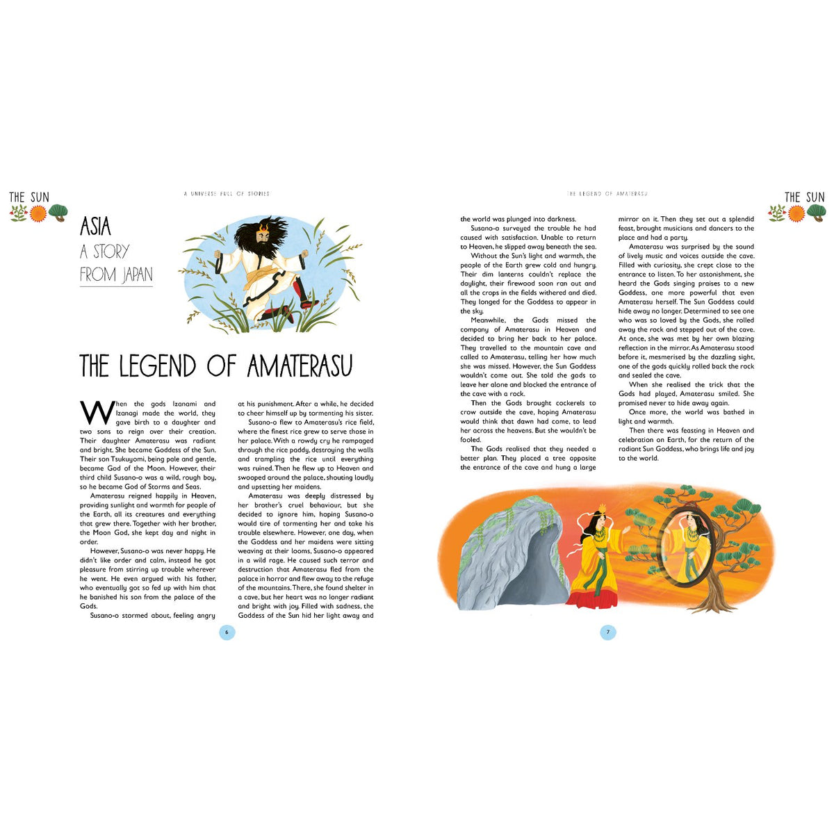 Sample pages (2) from 'Universe Full of Stories' by Angela McAllister and Zanna Goldhawk - preschool hardcover