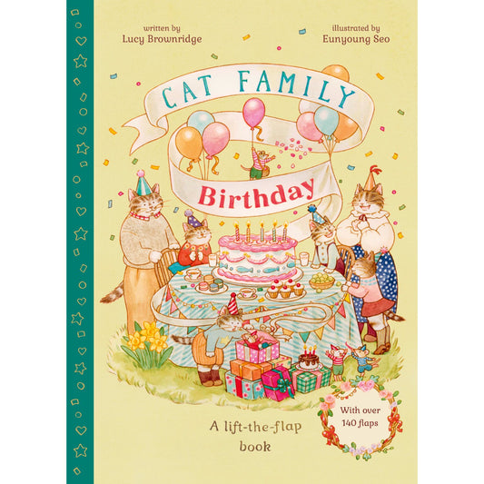 Preschool novelty book cover: 'Cat Family Birthday' by Lucy Brownridge and Eunyoung Seo