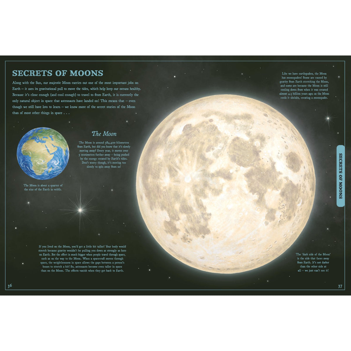 Sample pages (5) from 'Secret Stories of Space' by Saskia Gwinn and Vasilisa Romanenko - children's hardcover