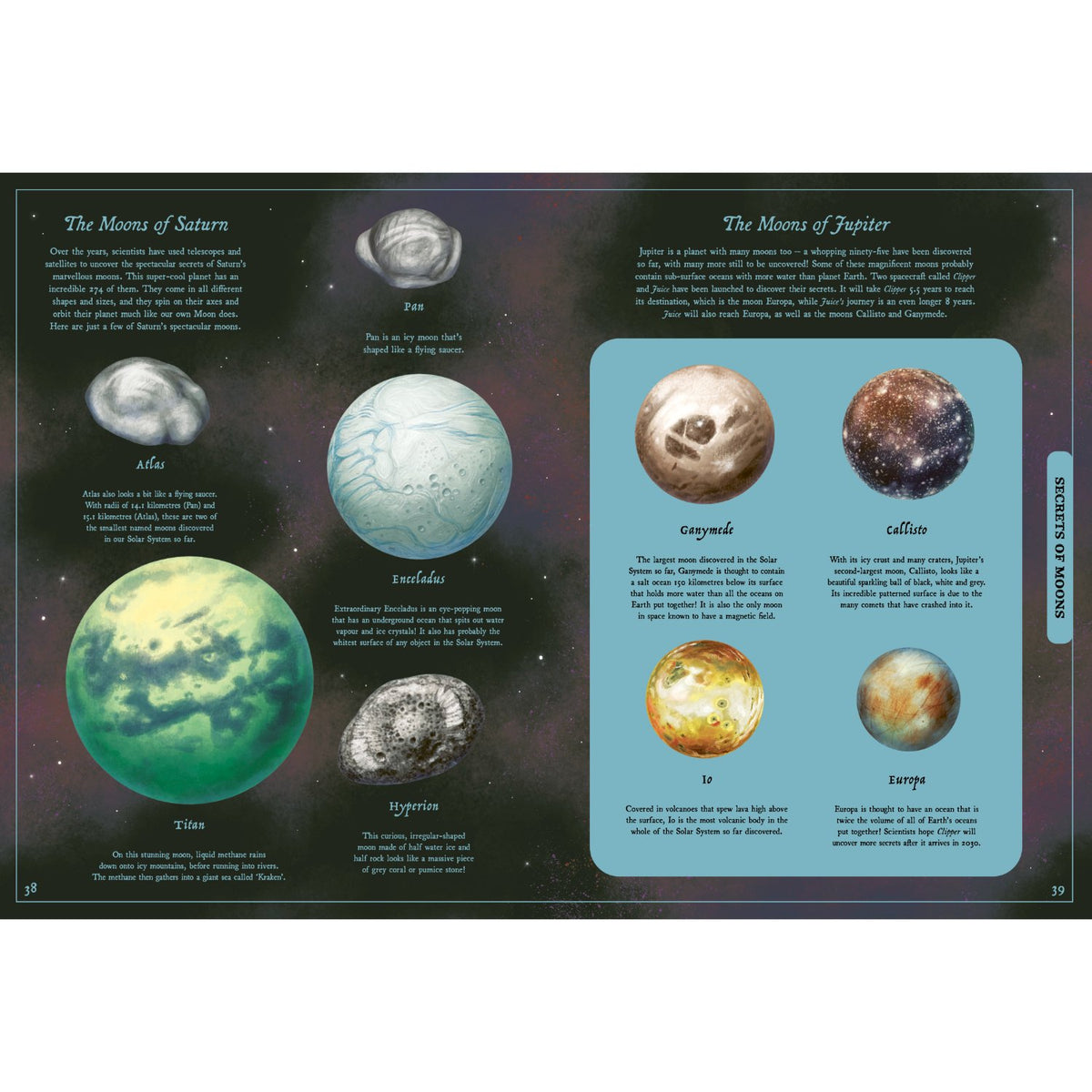Sample pages (6) from 'Secret Stories of Space' by Saskia Gwinn and Vasilisa Romanenko - children's hardcover