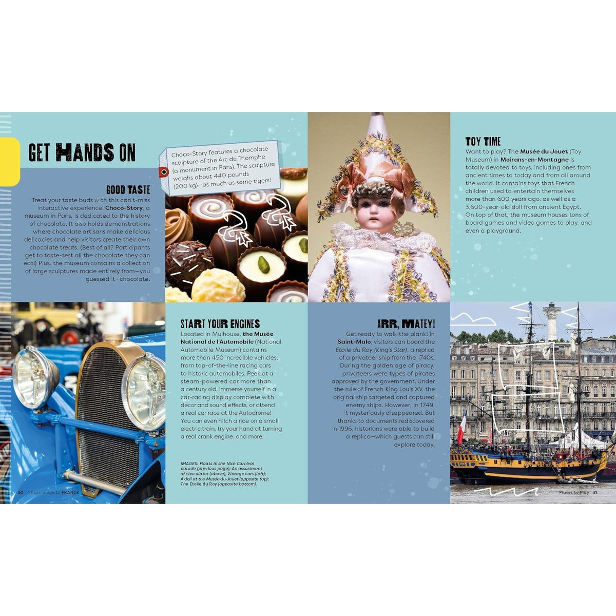 Sample pages (4) from 'Lonely Planet Kids A Kid's Guide to France' by Paige Towler - children's paperback
