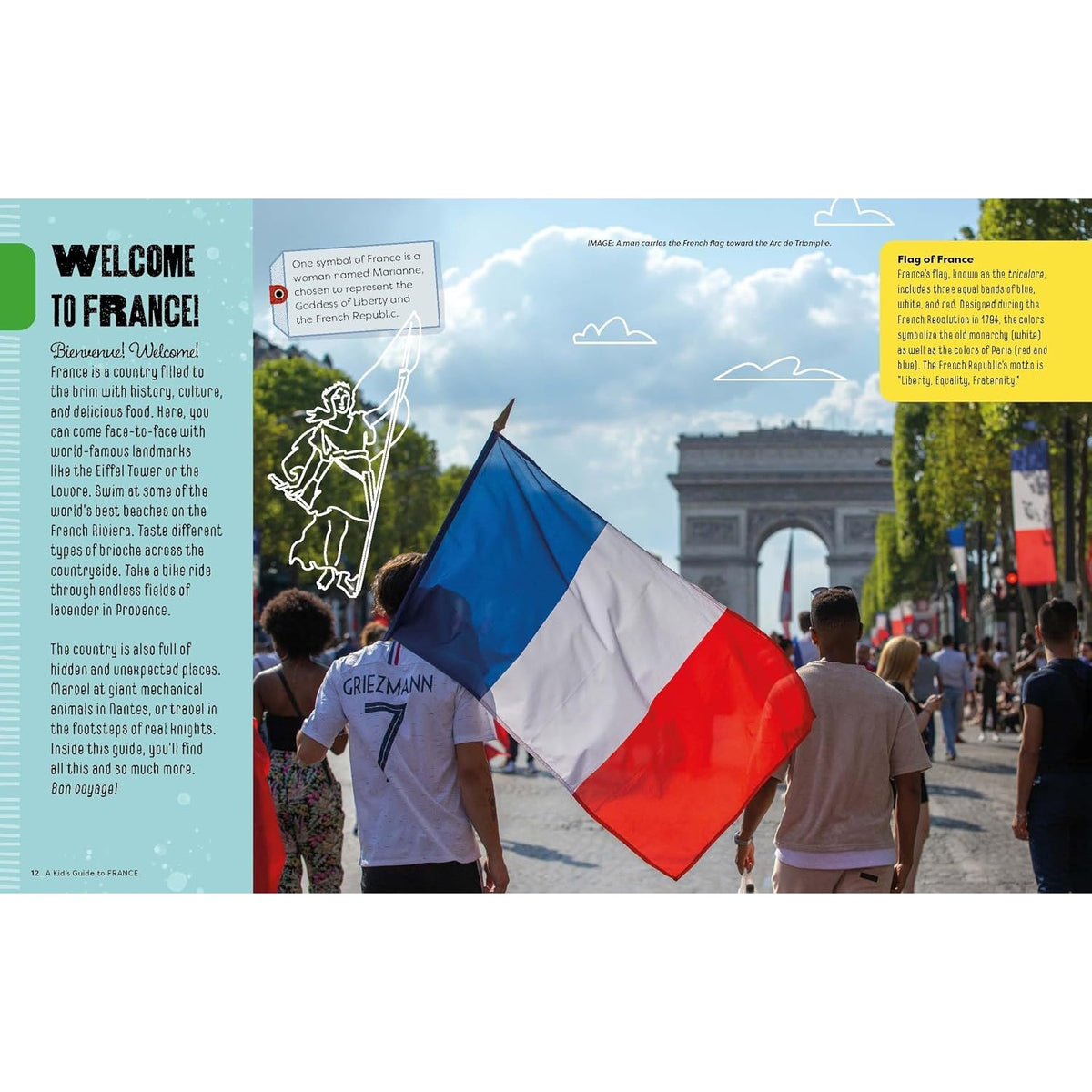 Sample pages (8) from 'Lonely Planet Kids A Kid's Guide to France' by Paige Towler - children's paperback