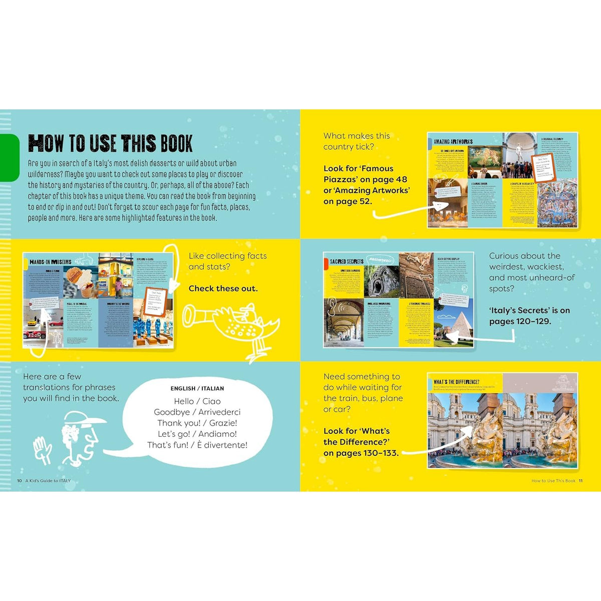 Sample pages (9) from 'Lonely Planet Kids A Kid's Guide to Italy' by Alexa Ward - children's paperback